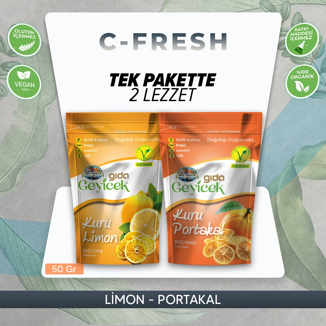 Geyicek Gıda C-Fresh 2x30 Gr (Limon/Portakal)