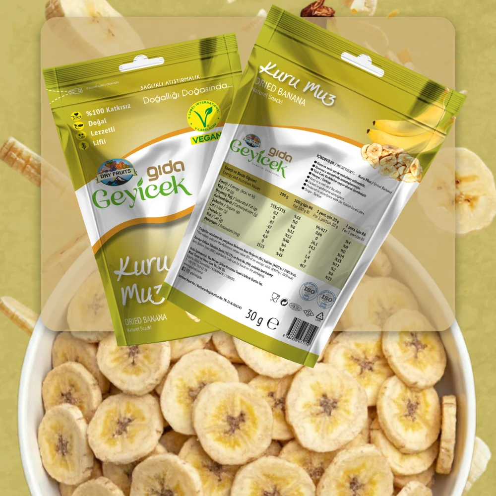 Geyicek Gıda Kurutulmuş Muz 30 Gr