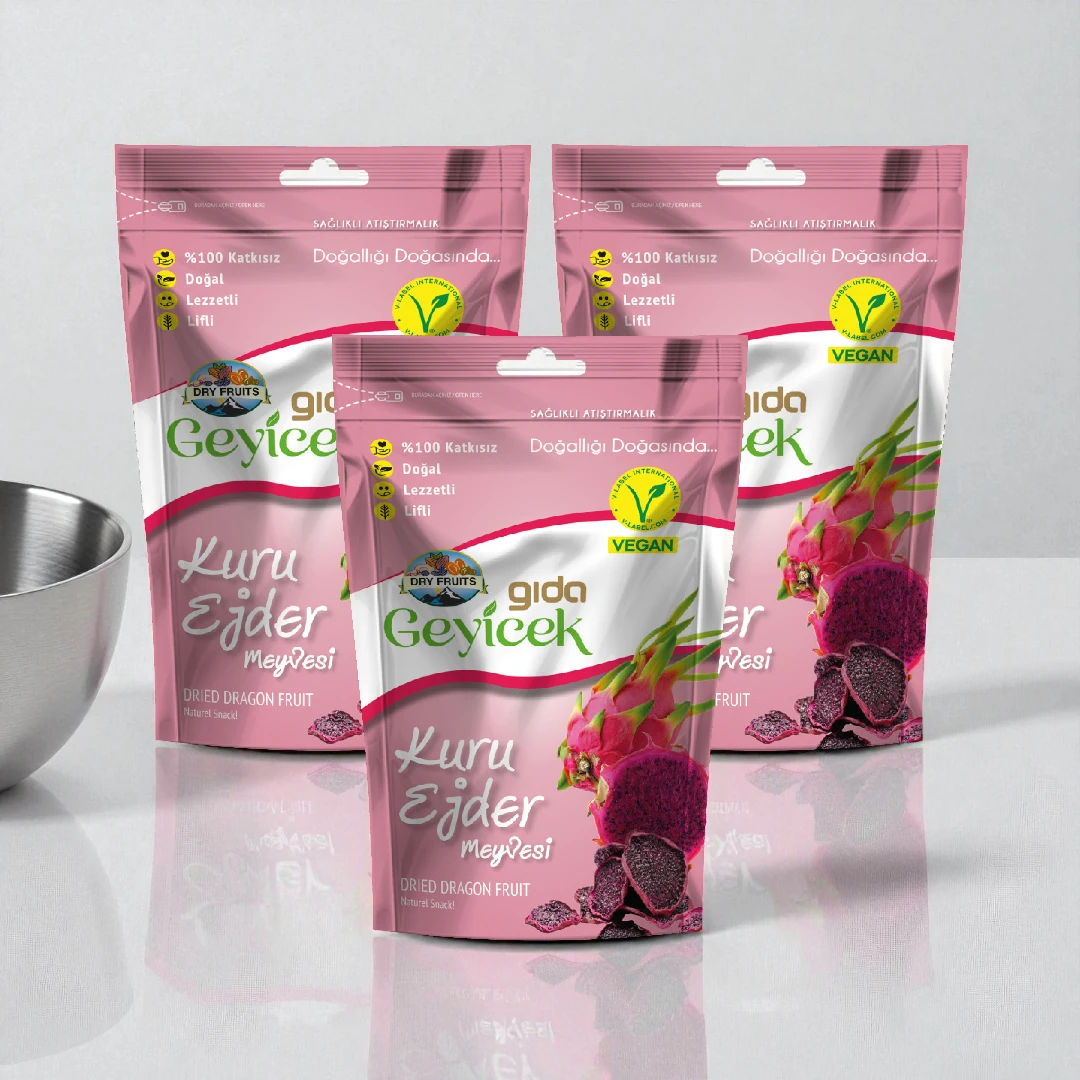 Geyicek Gıda 3'lü Kurutulmuş Ejder Meyvesi 30 Gr