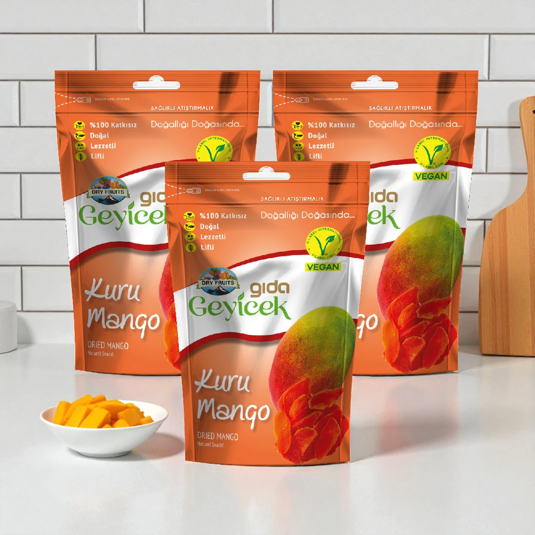 Geyicek Gıda 3'lü Kurutulmuş Mango 30 Gr