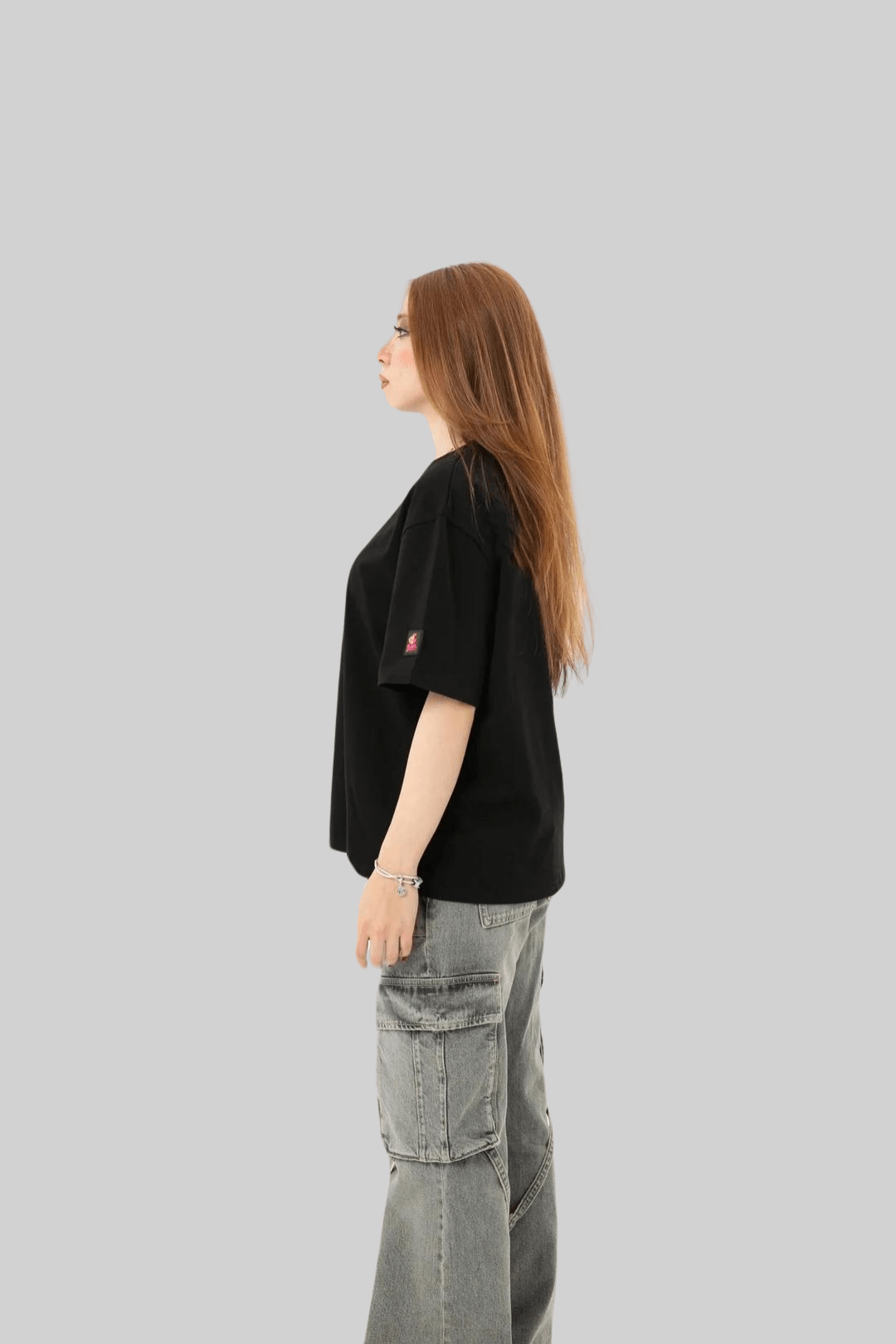 Black Basic Cropped Tee