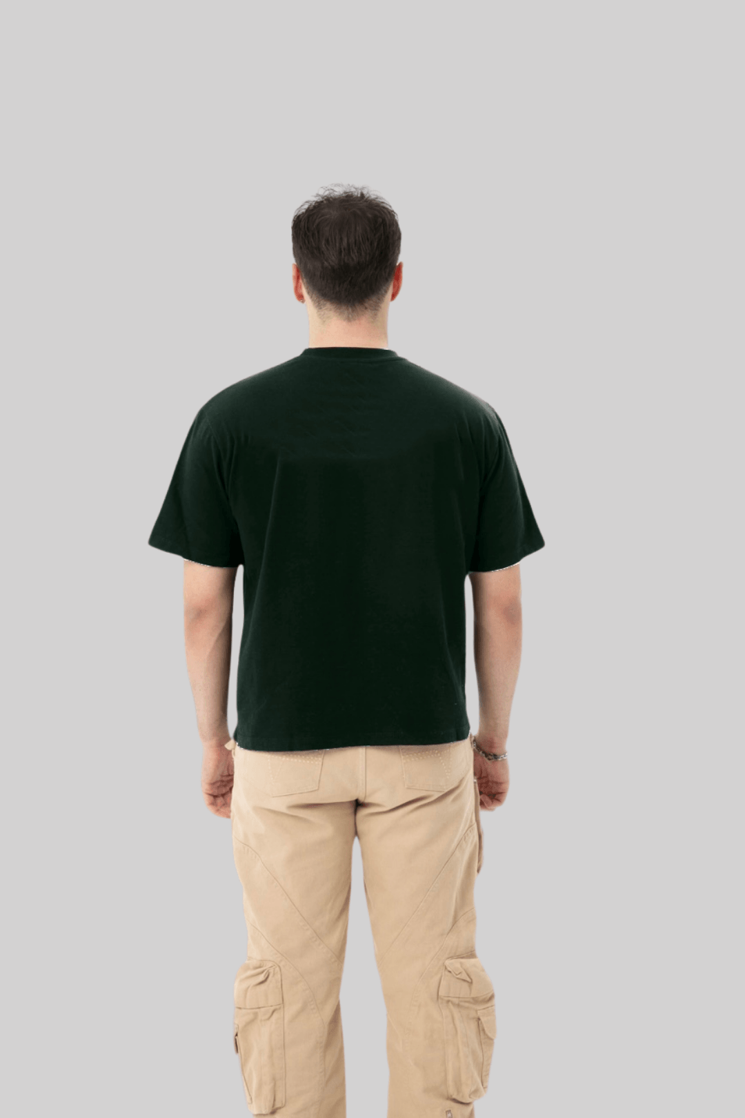 Dark Green Basic Cropped Tee