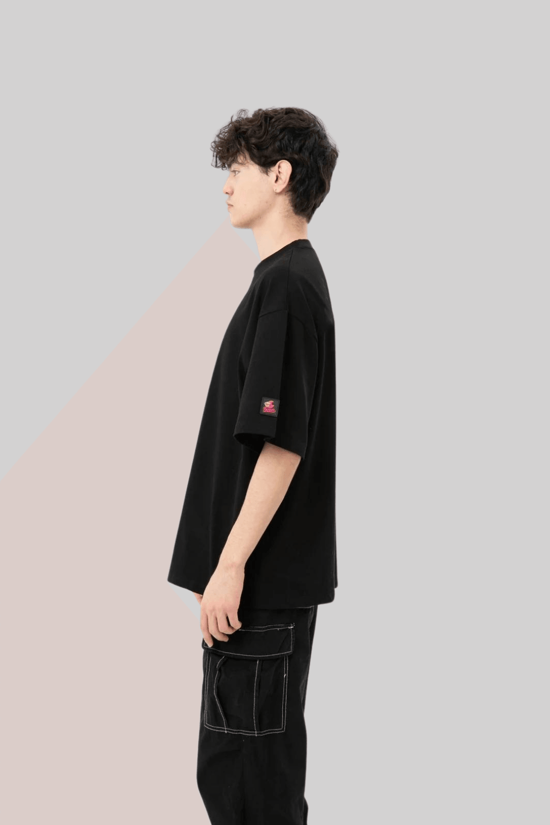 Black Basic Oversize Tee