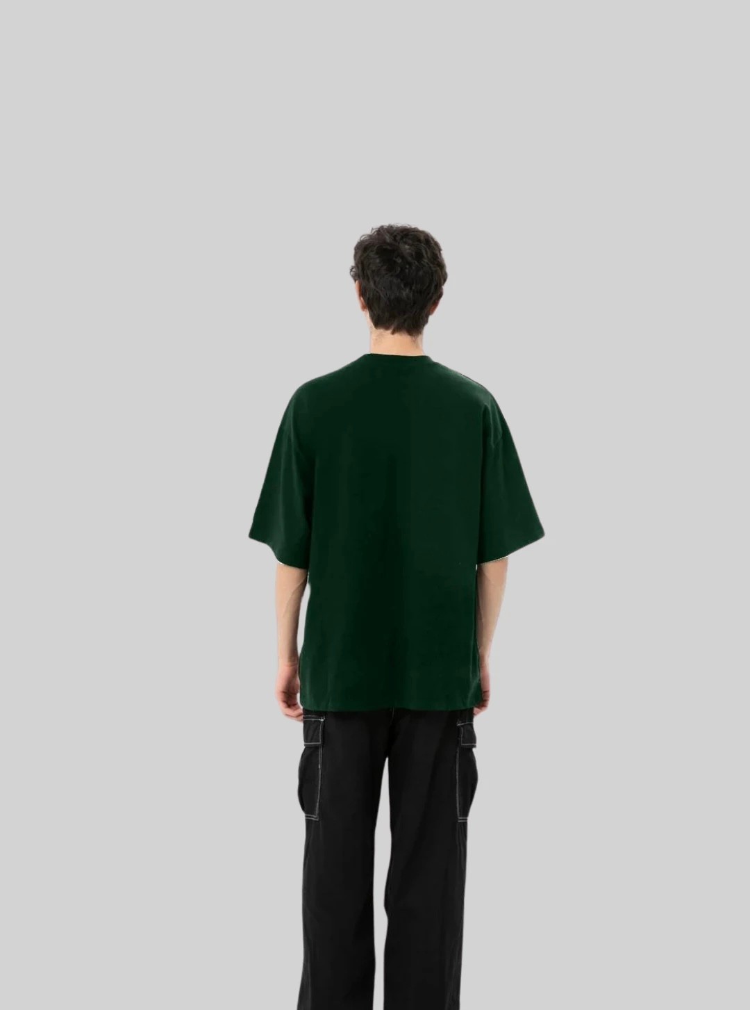 Dark Green Basic Oversize Tee