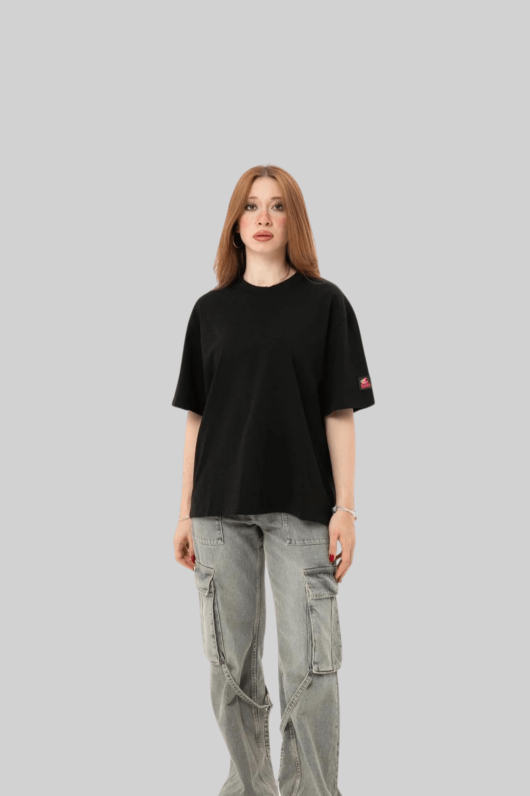 Black Basic Cropped Tee