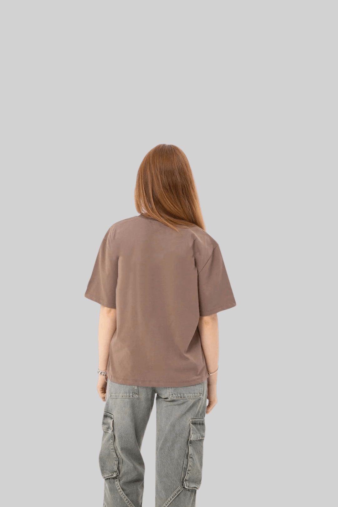 Brown Basic Cropped Tee