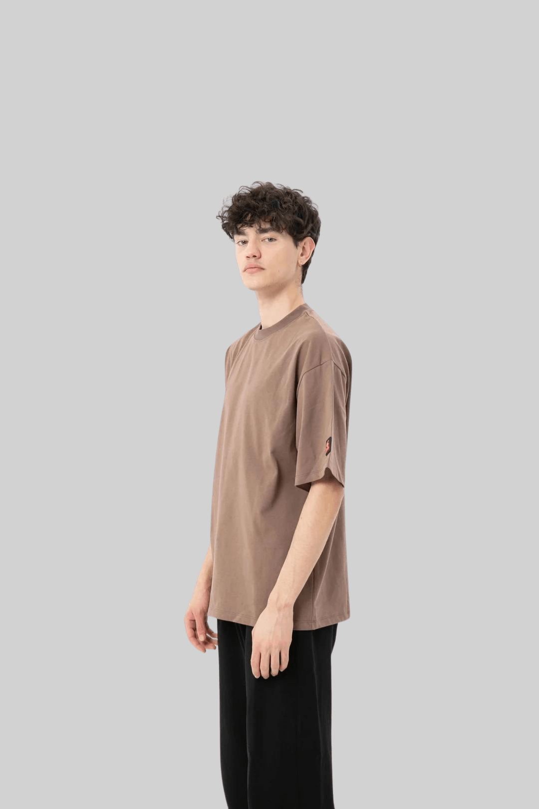 Brown Basic Oversize Tee