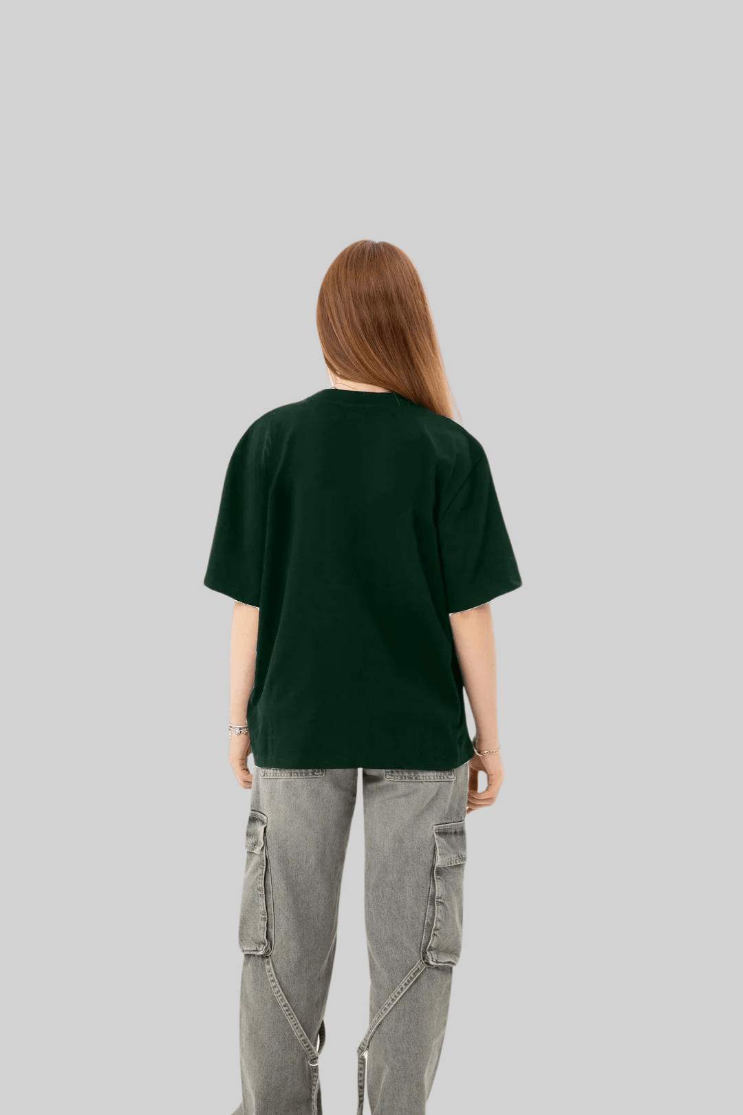 Dark Green Basic Cropped Tee