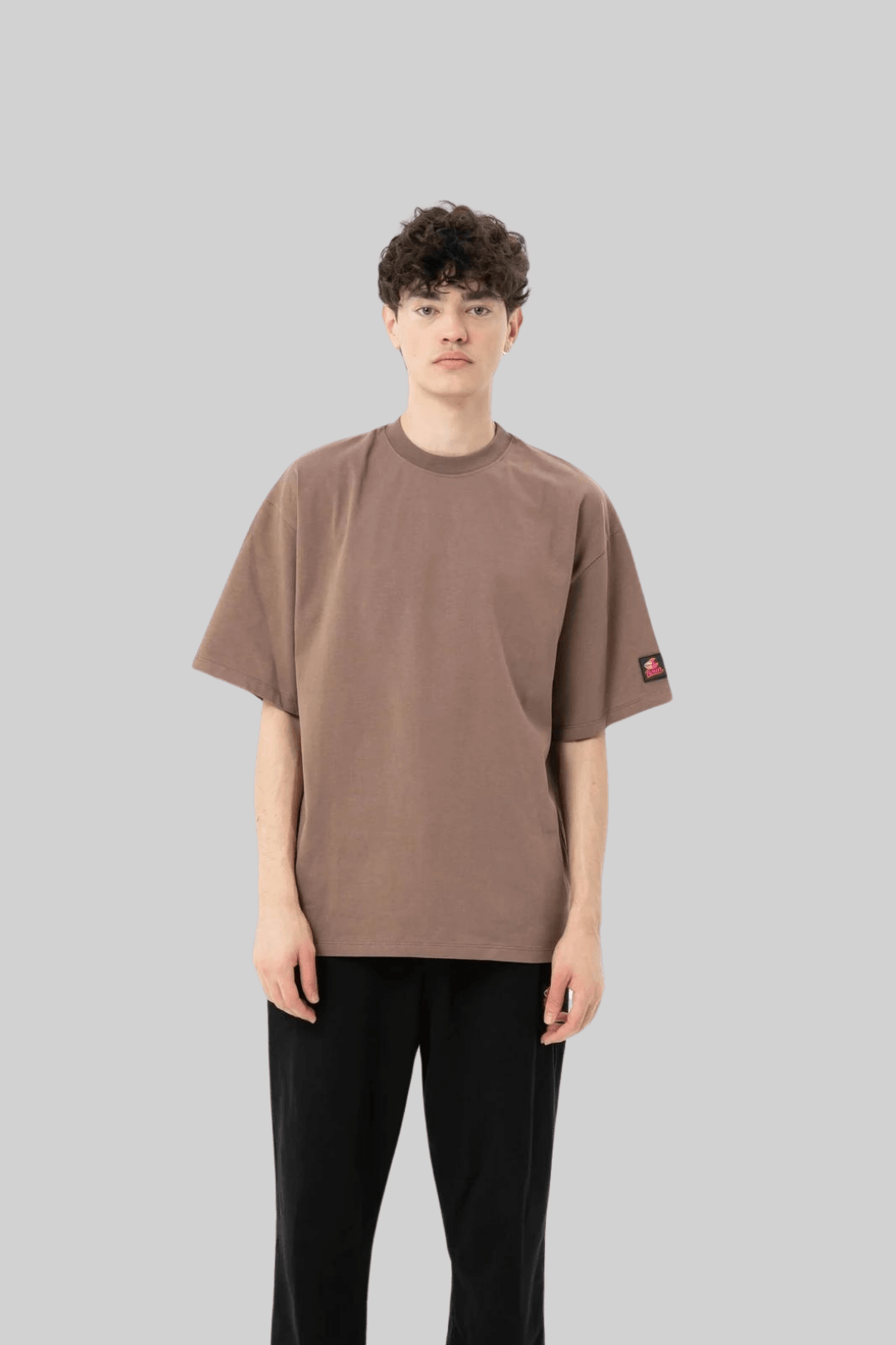 Brown Basic Oversize Tee