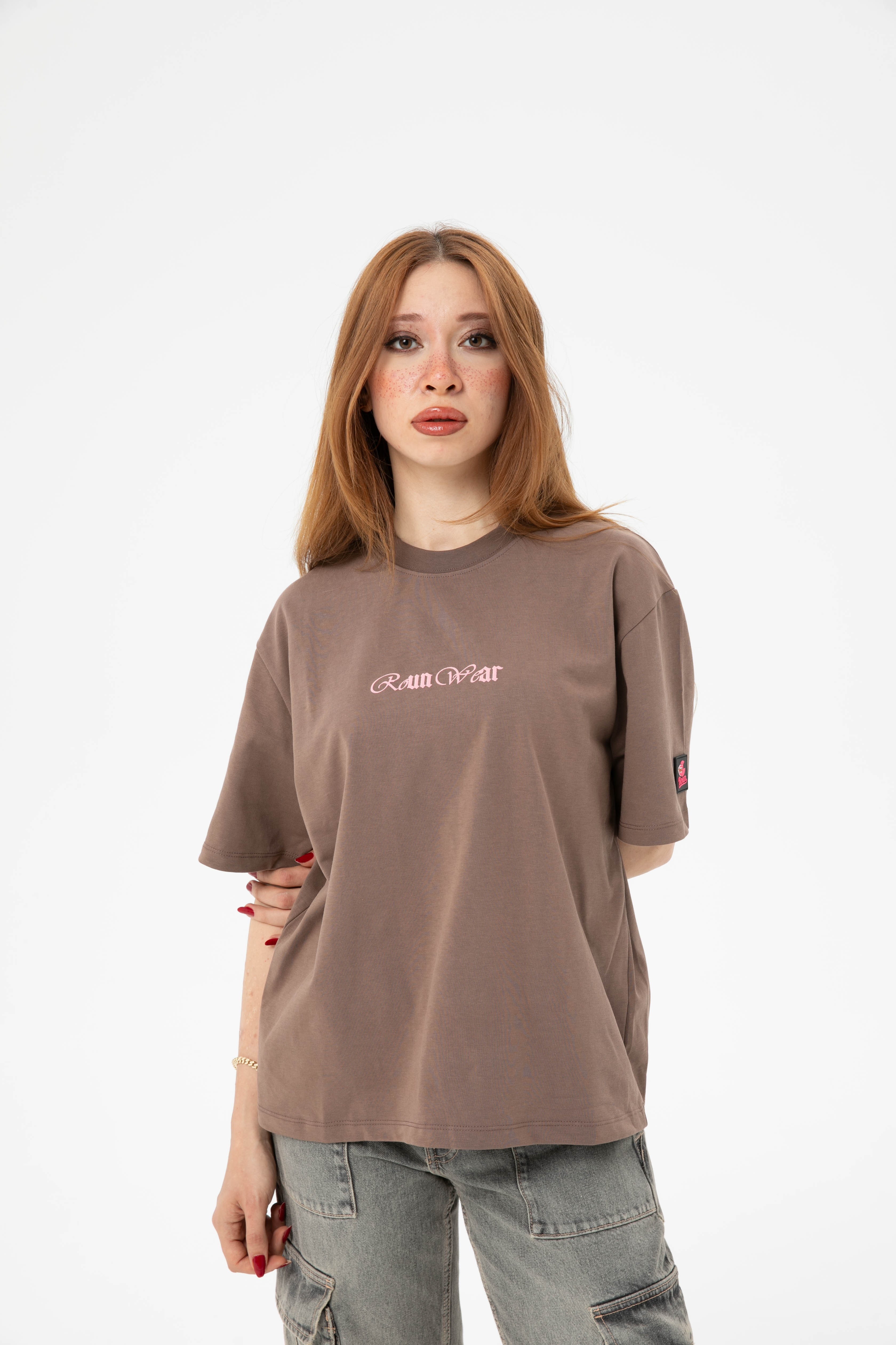 Brown Basic Cropped Tee