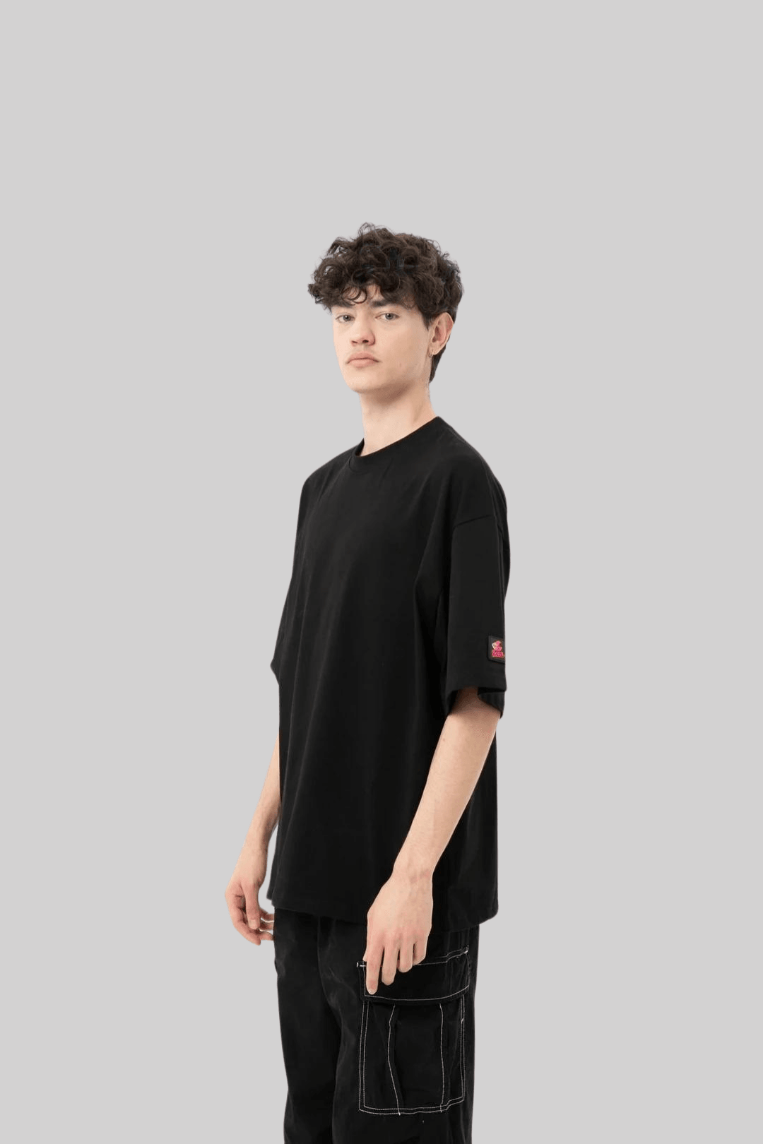 Black Basic Oversize Tee