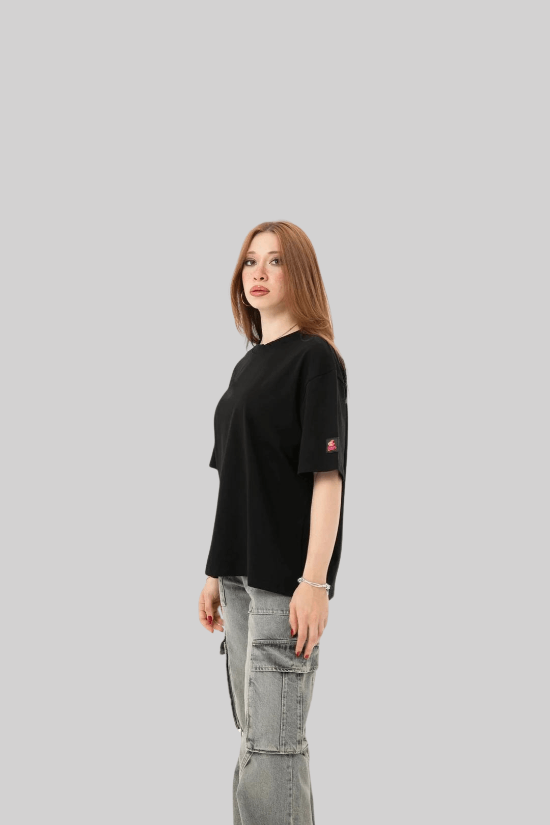 Black Basic Cropped Tee