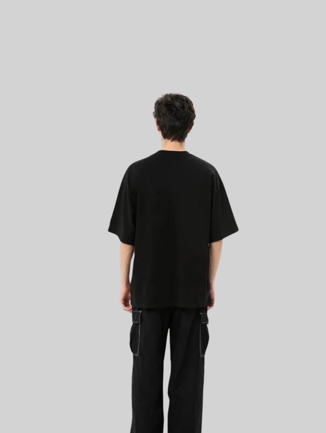 Black Basic Oversize Tee