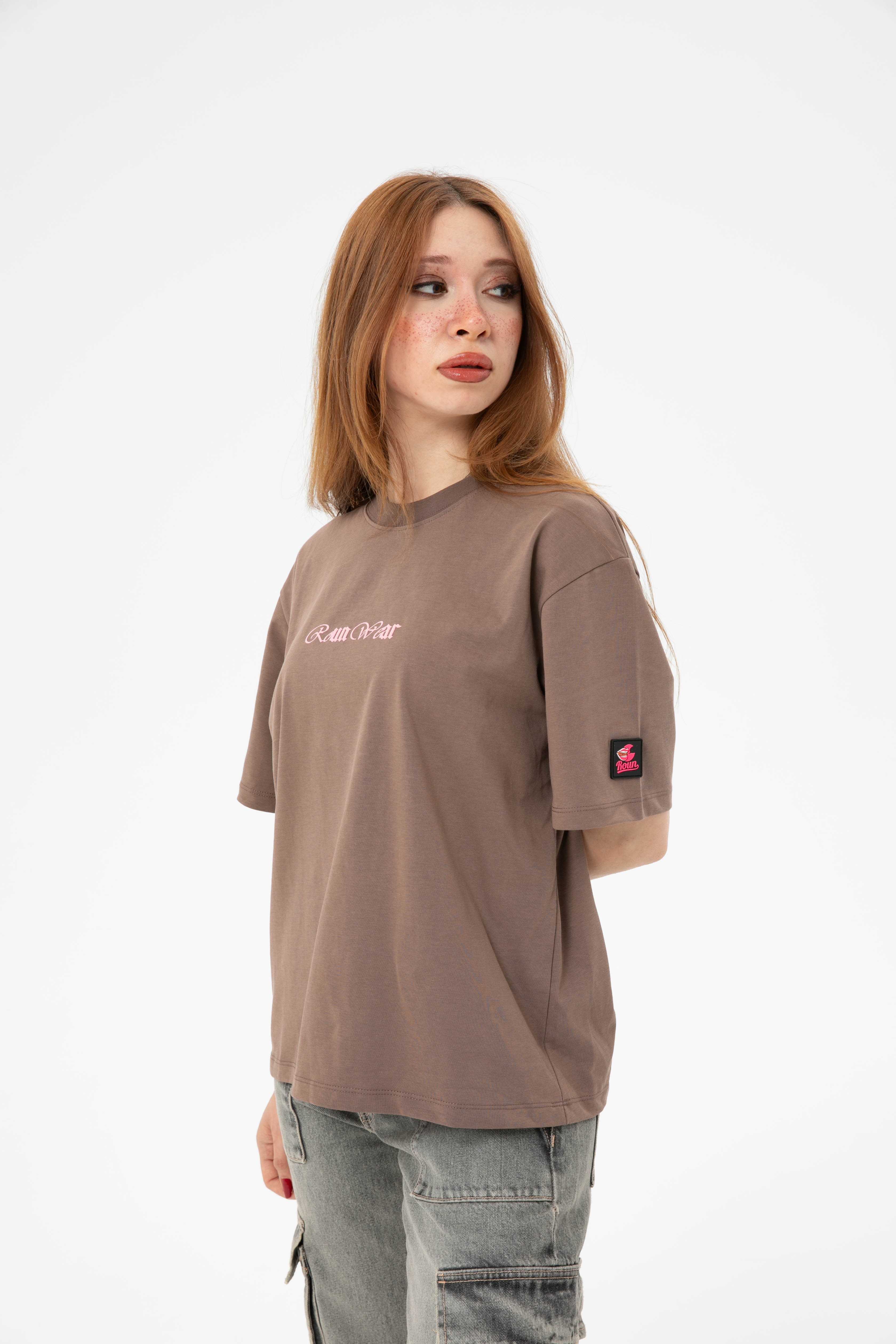 Brown Basic Cropped Tee