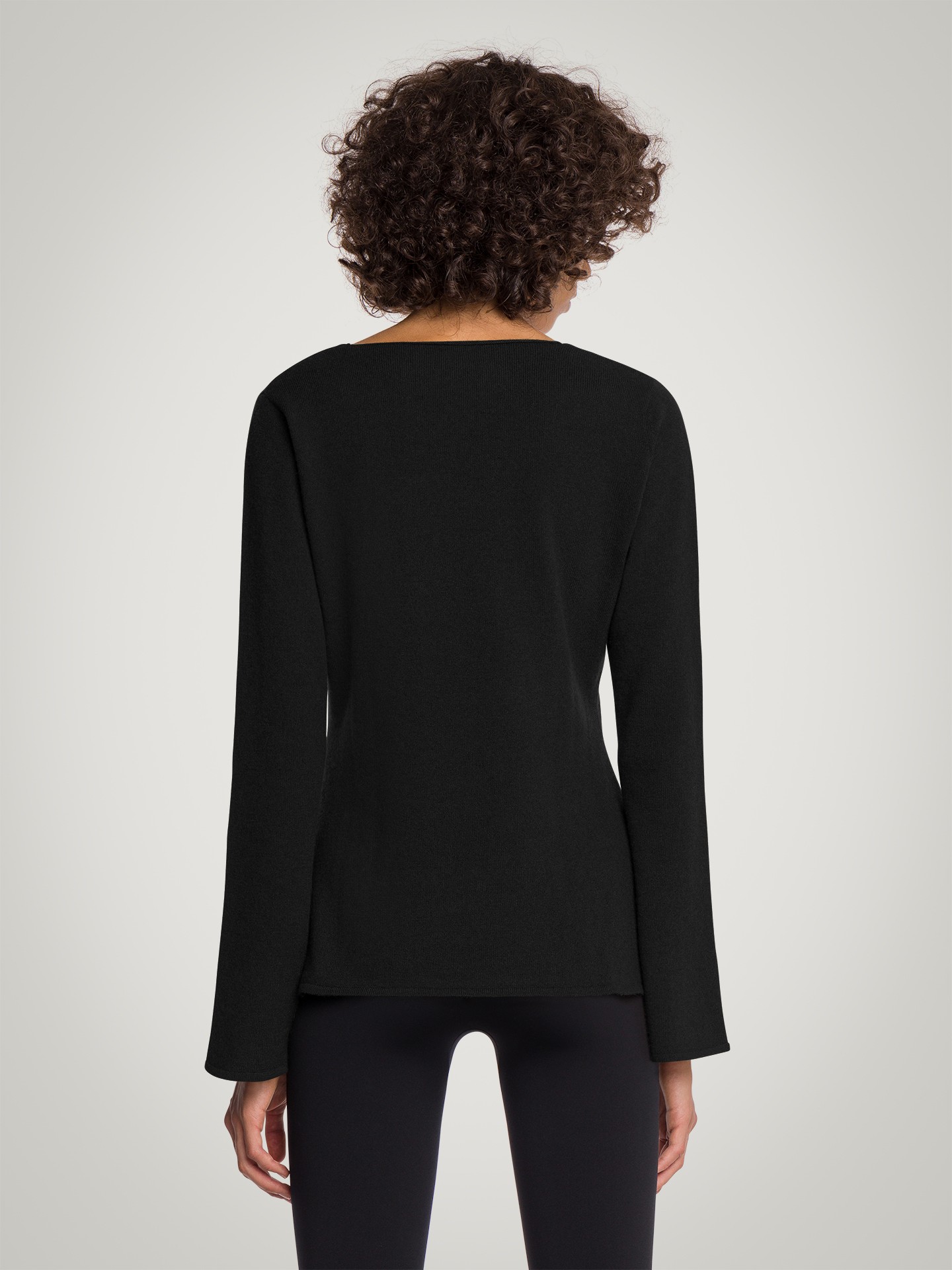 CASHMERE A SHAPE TOP LONG SLEE