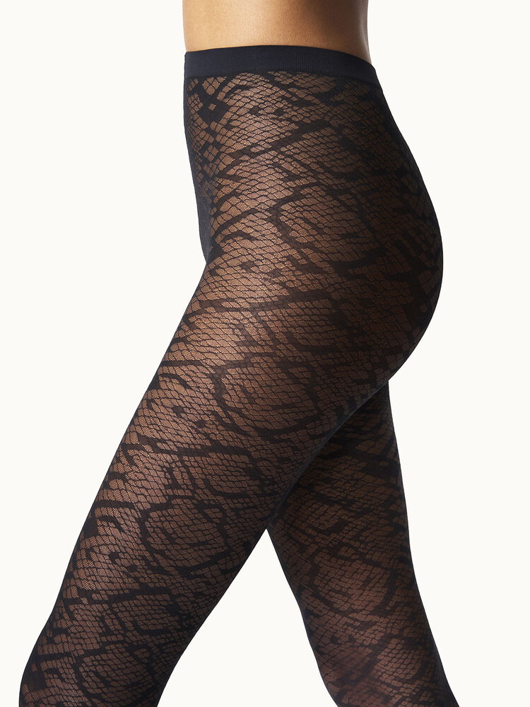 Snake Jacquard Tights