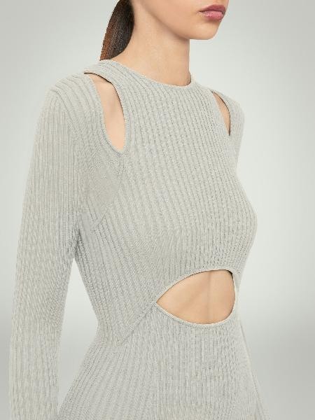 CONTOURED RIBS DRESS