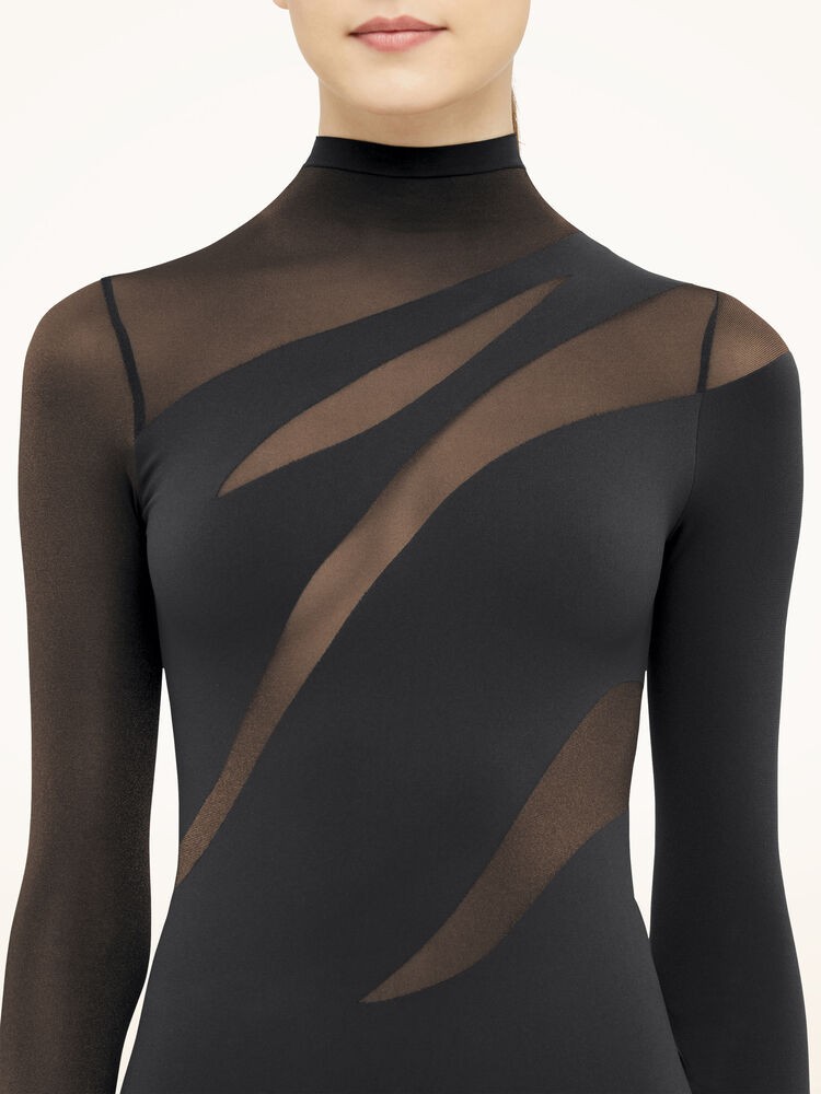 SHEER OPAQUE DRESS
