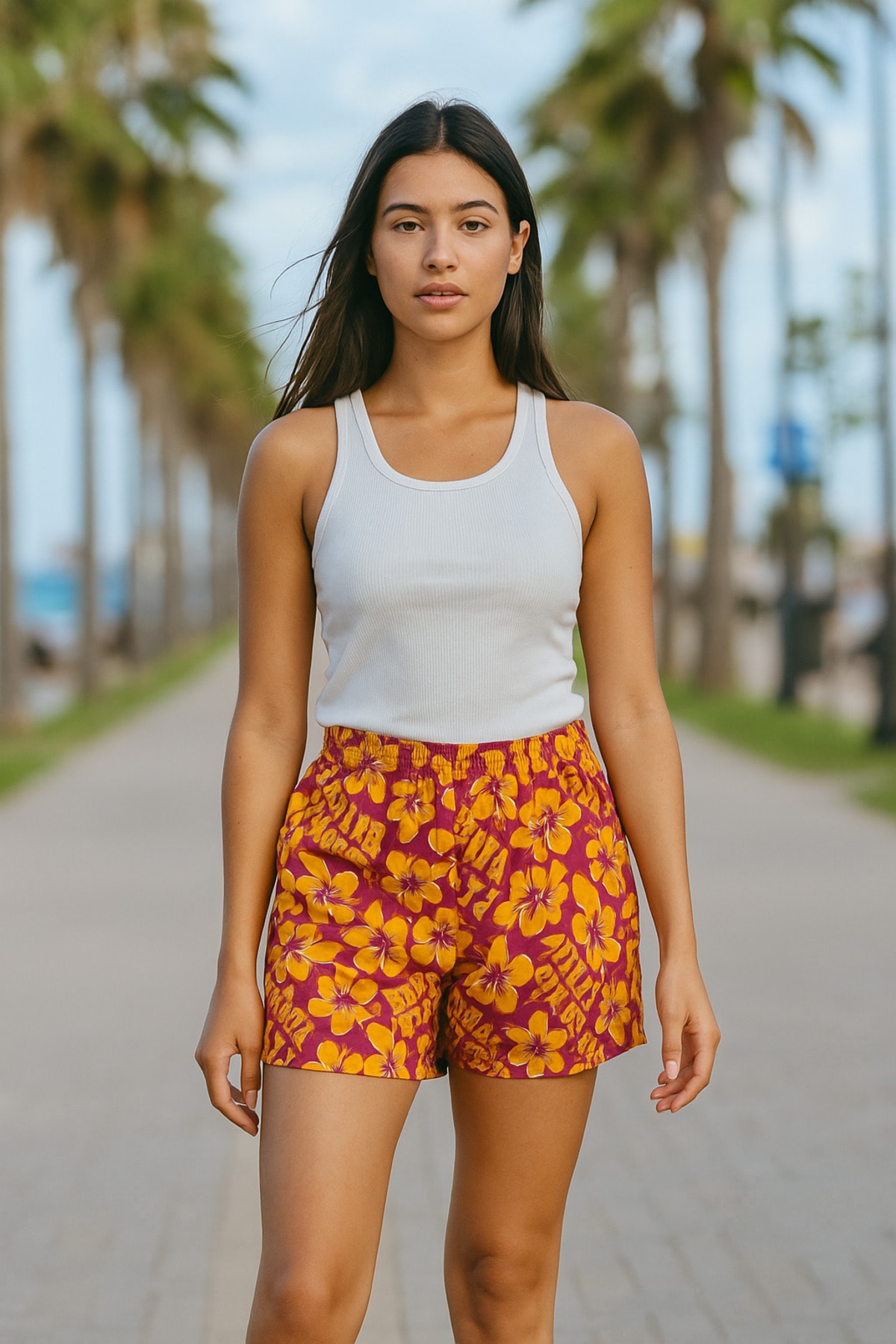 Çiçekli Regular Kadın Short
