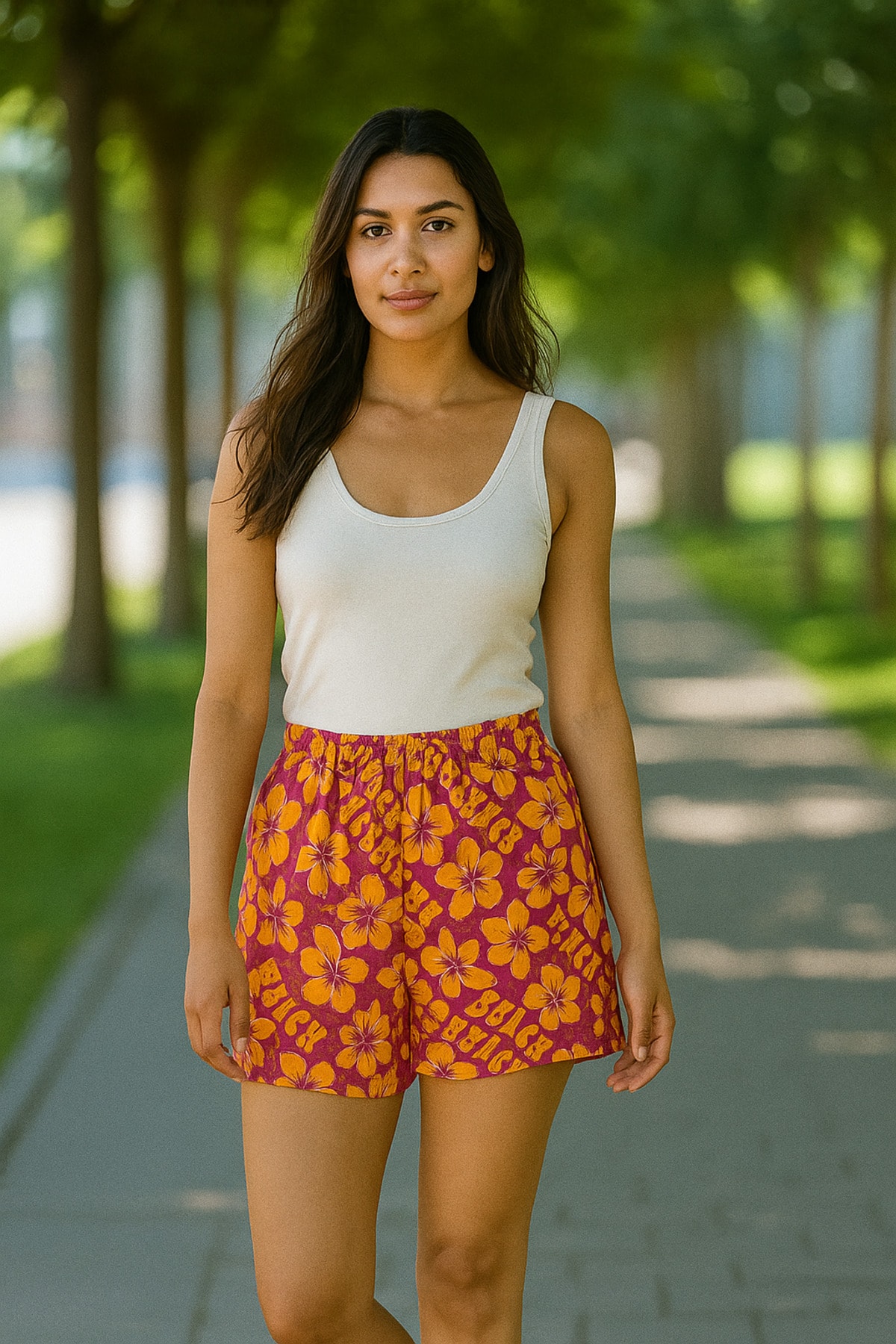 Çiçekli Regular Kadın Short
