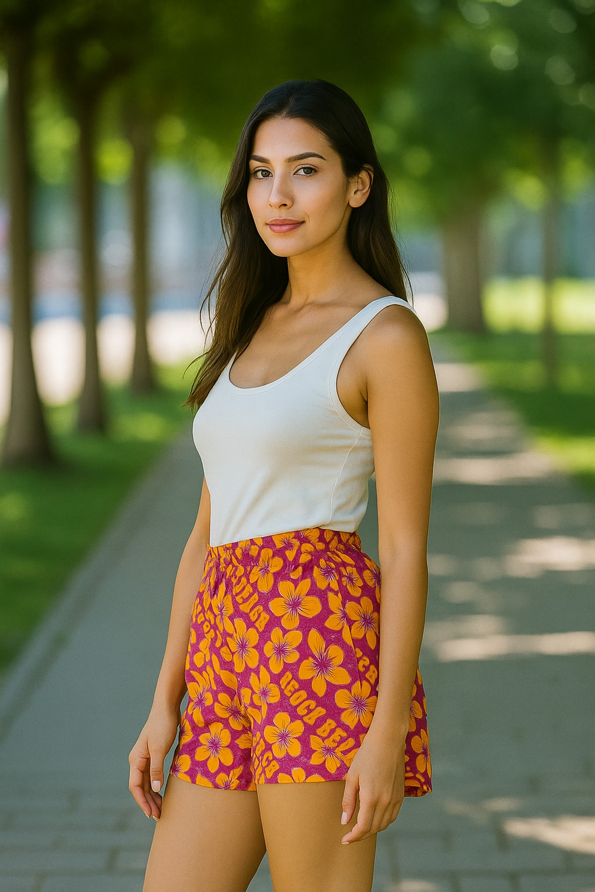 Çiçekli Regular Kadın Short