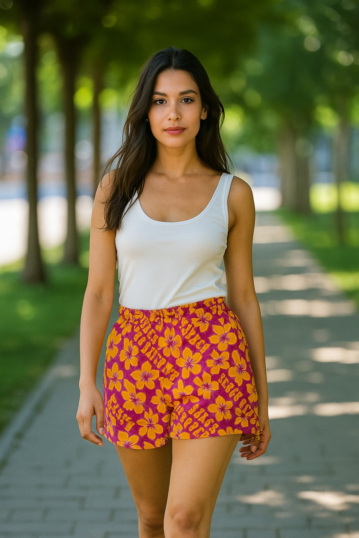 Çiçekli Regular Kadın Short