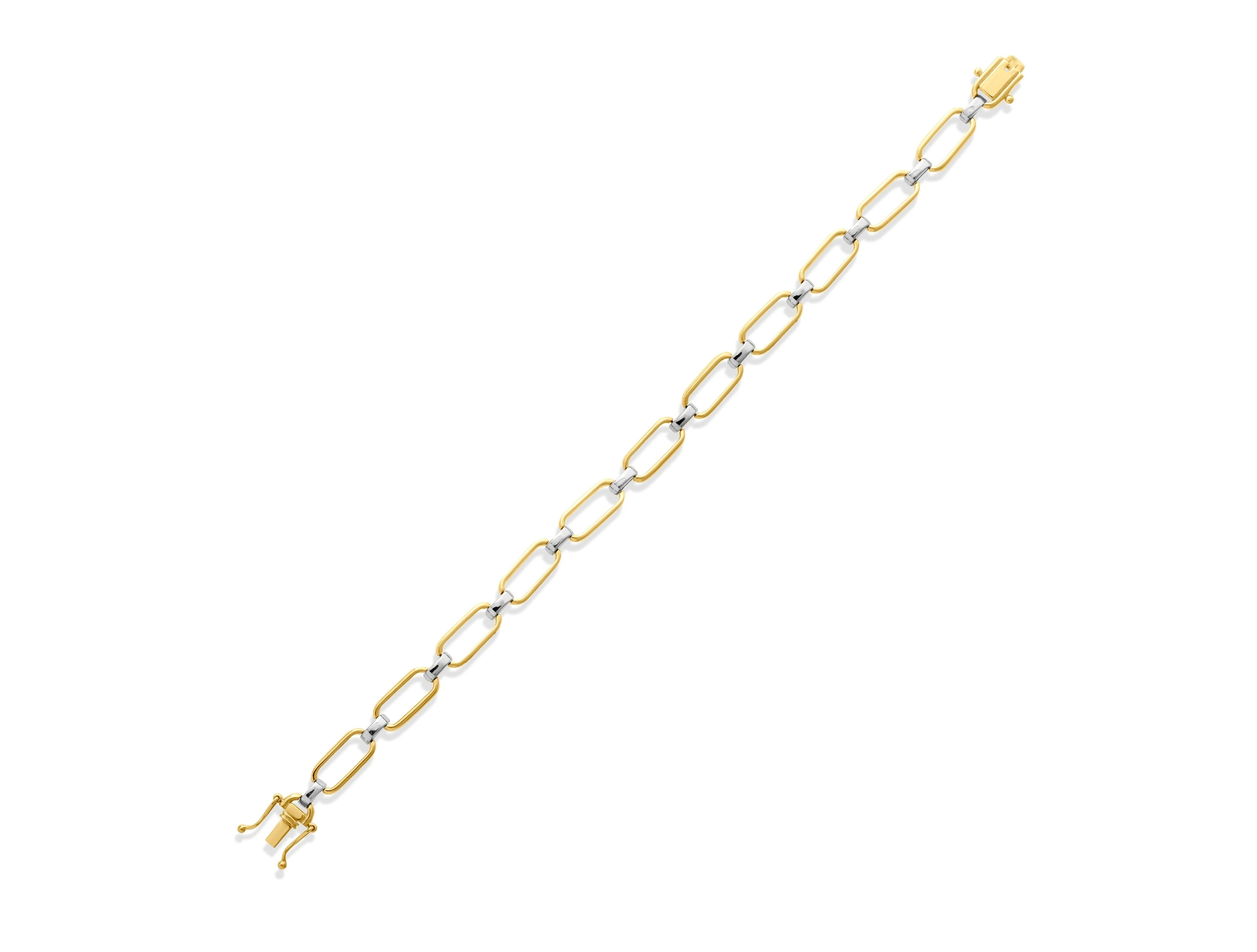 Altın Unisex Çift Renk Dikdörtgen Bileklik