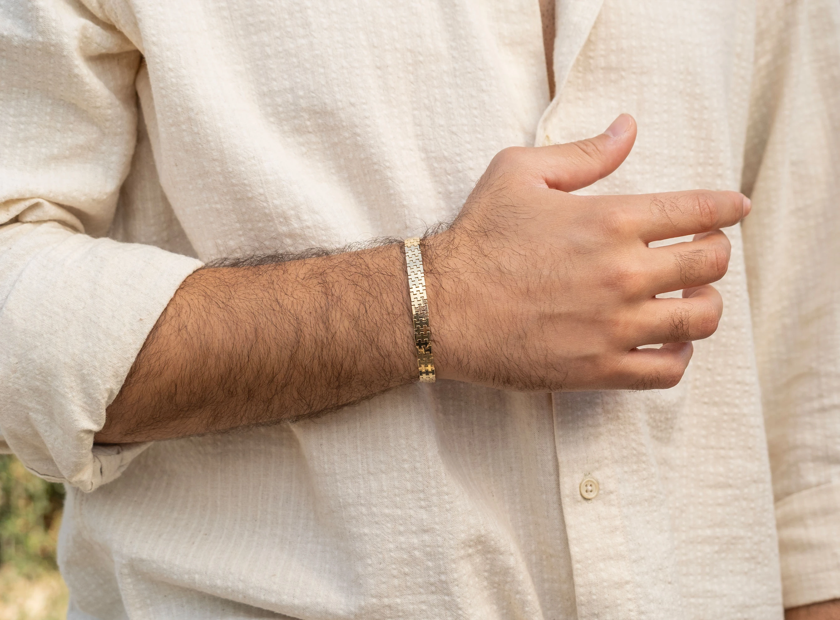 Altın Unisex Tetris Bileklik