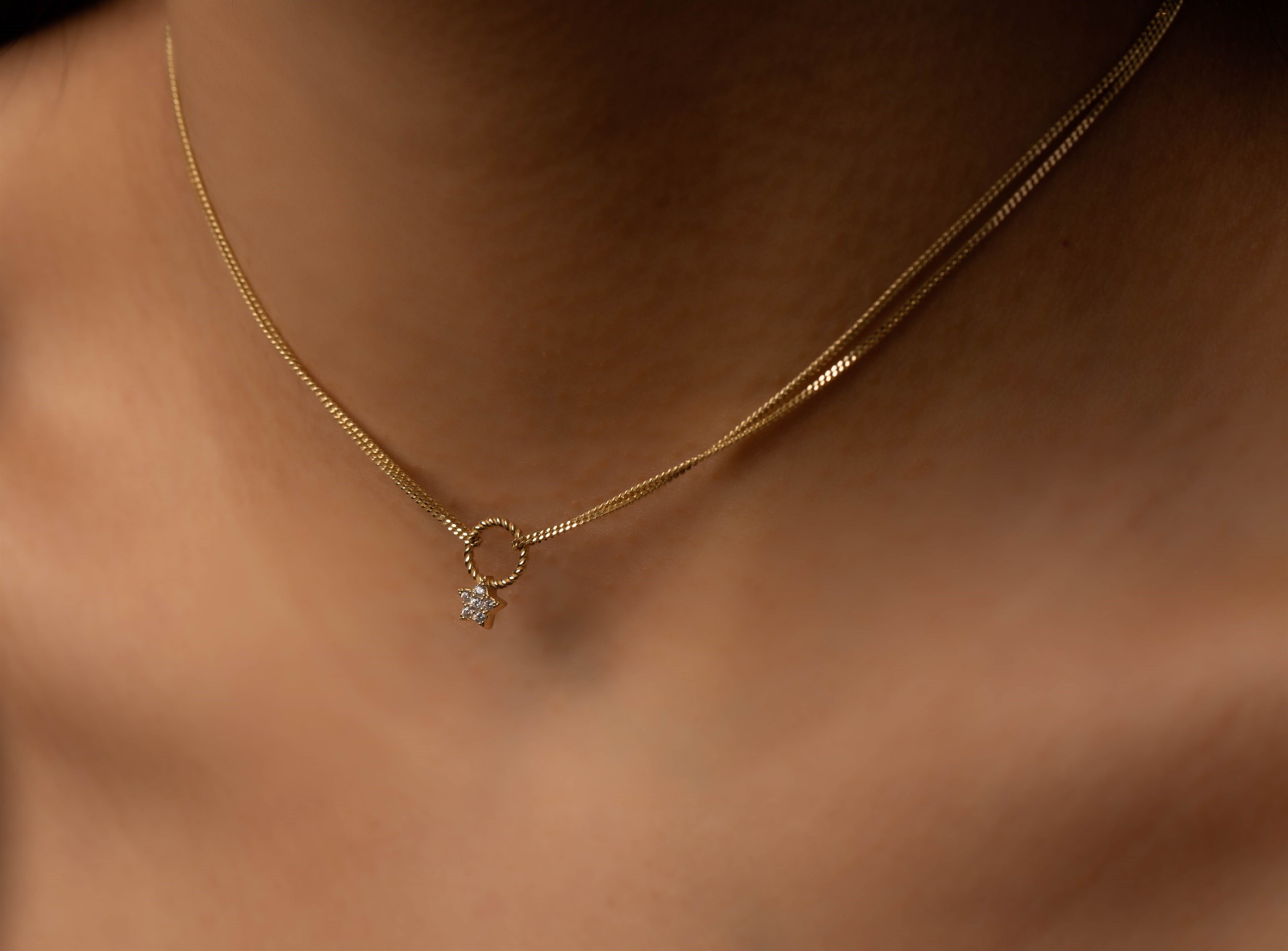 Altın Choker Yıldız Kolye