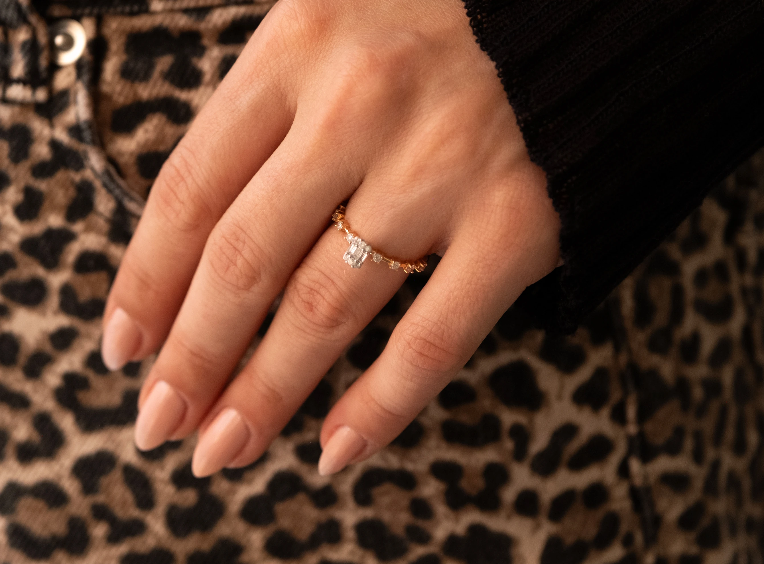 0,33 Ct Baget Pırlanta Yüzük