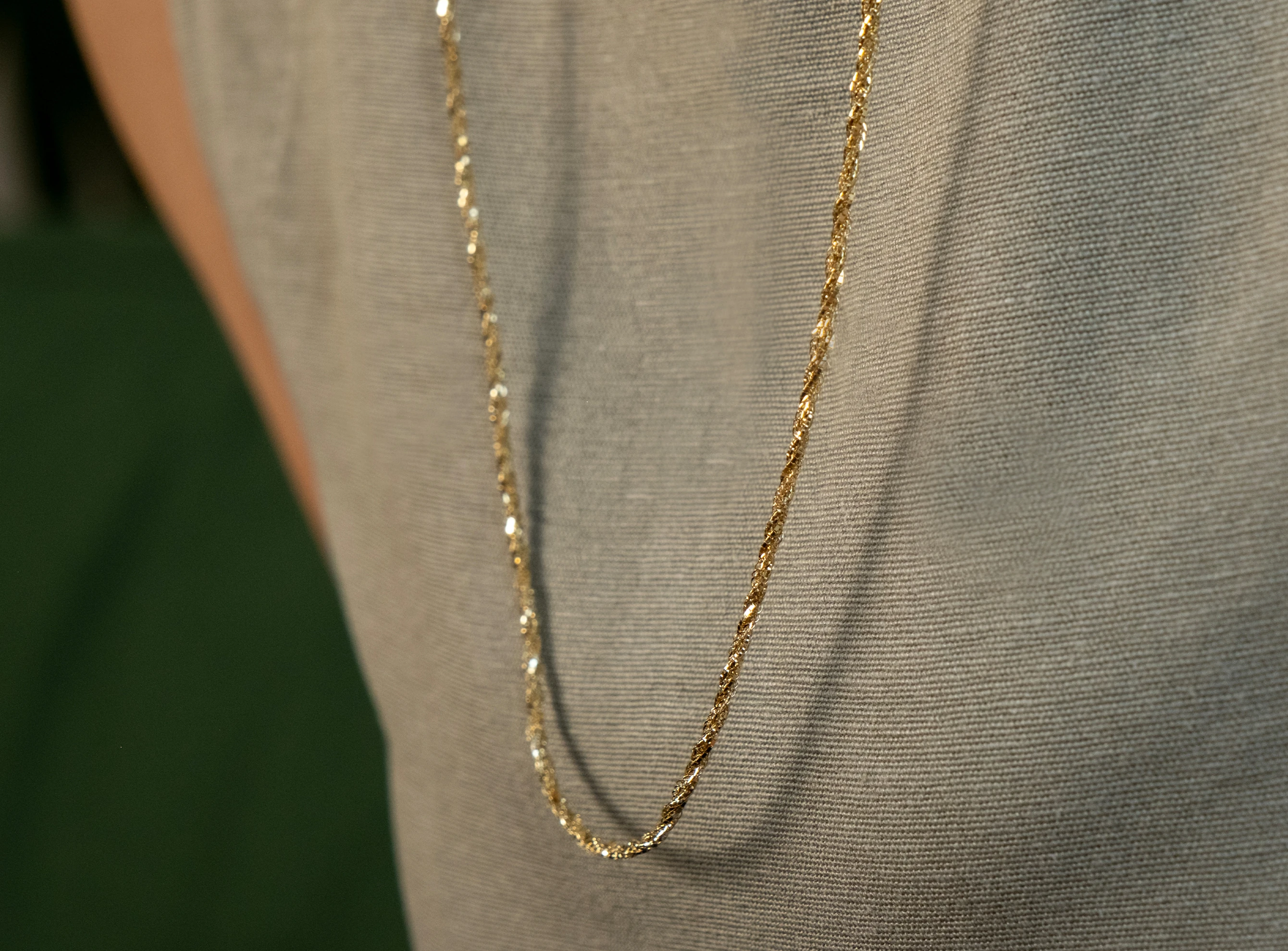 Altın Çift Zincir Burgu Kolye