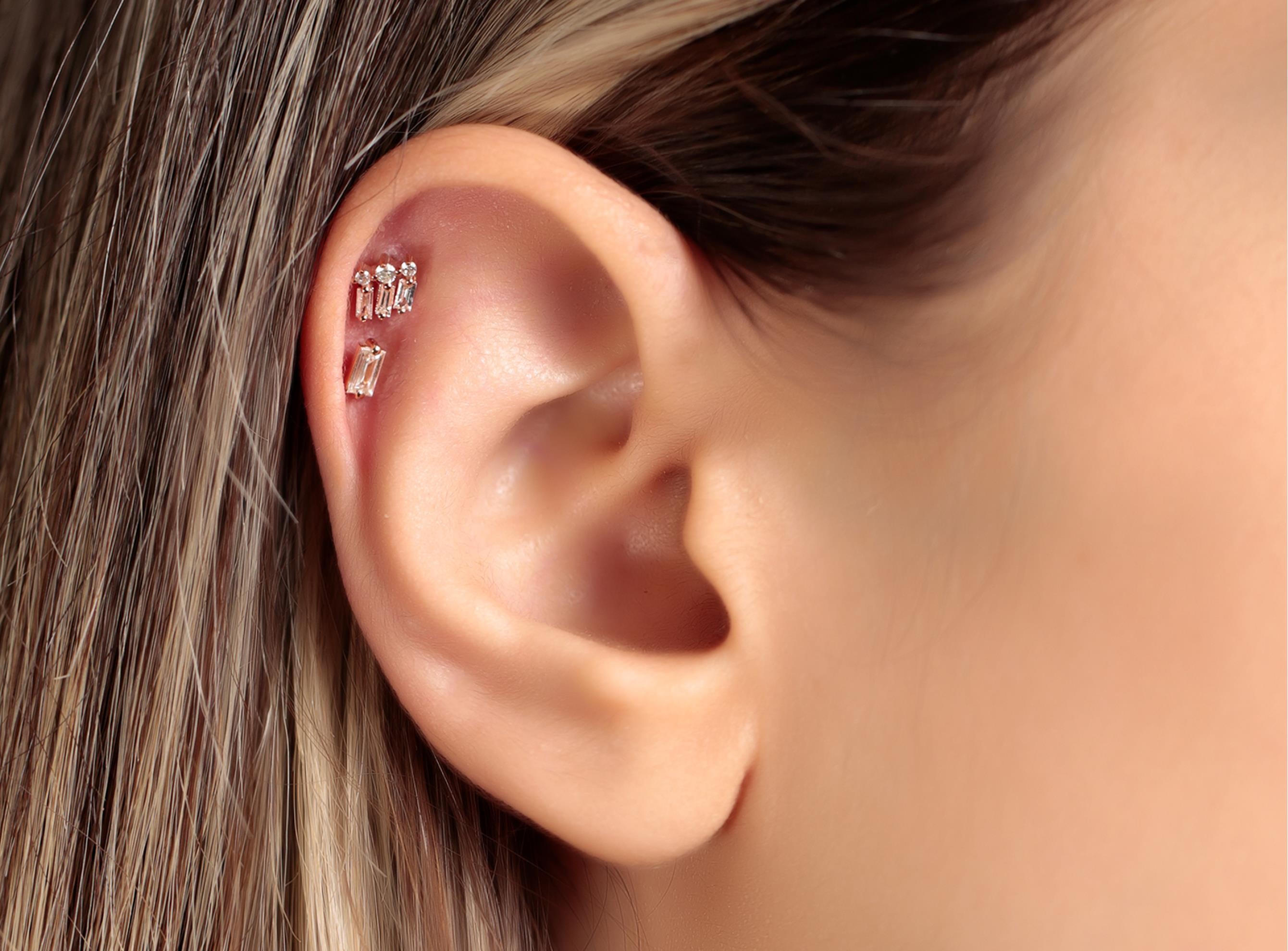 Glit 0,13ct Pırlanta Piercing-Tragus