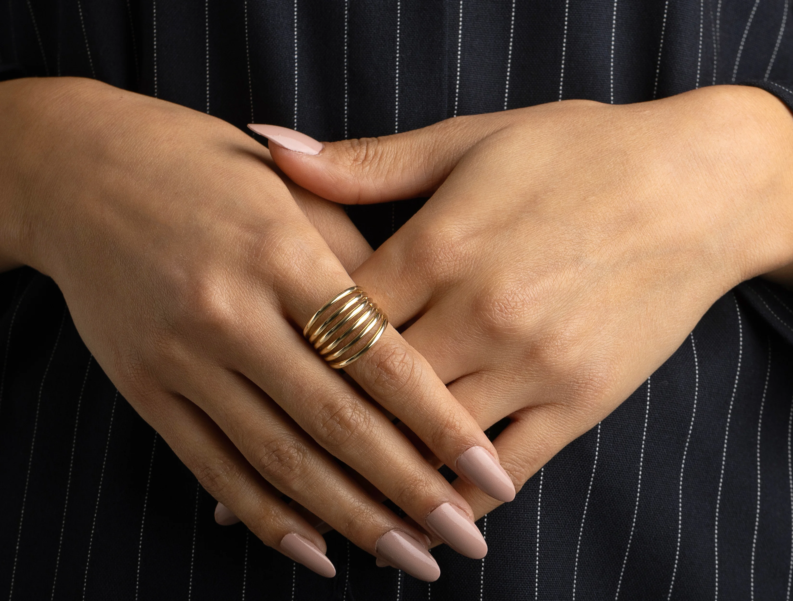 Altın Çoklu Bombe Yüzük 