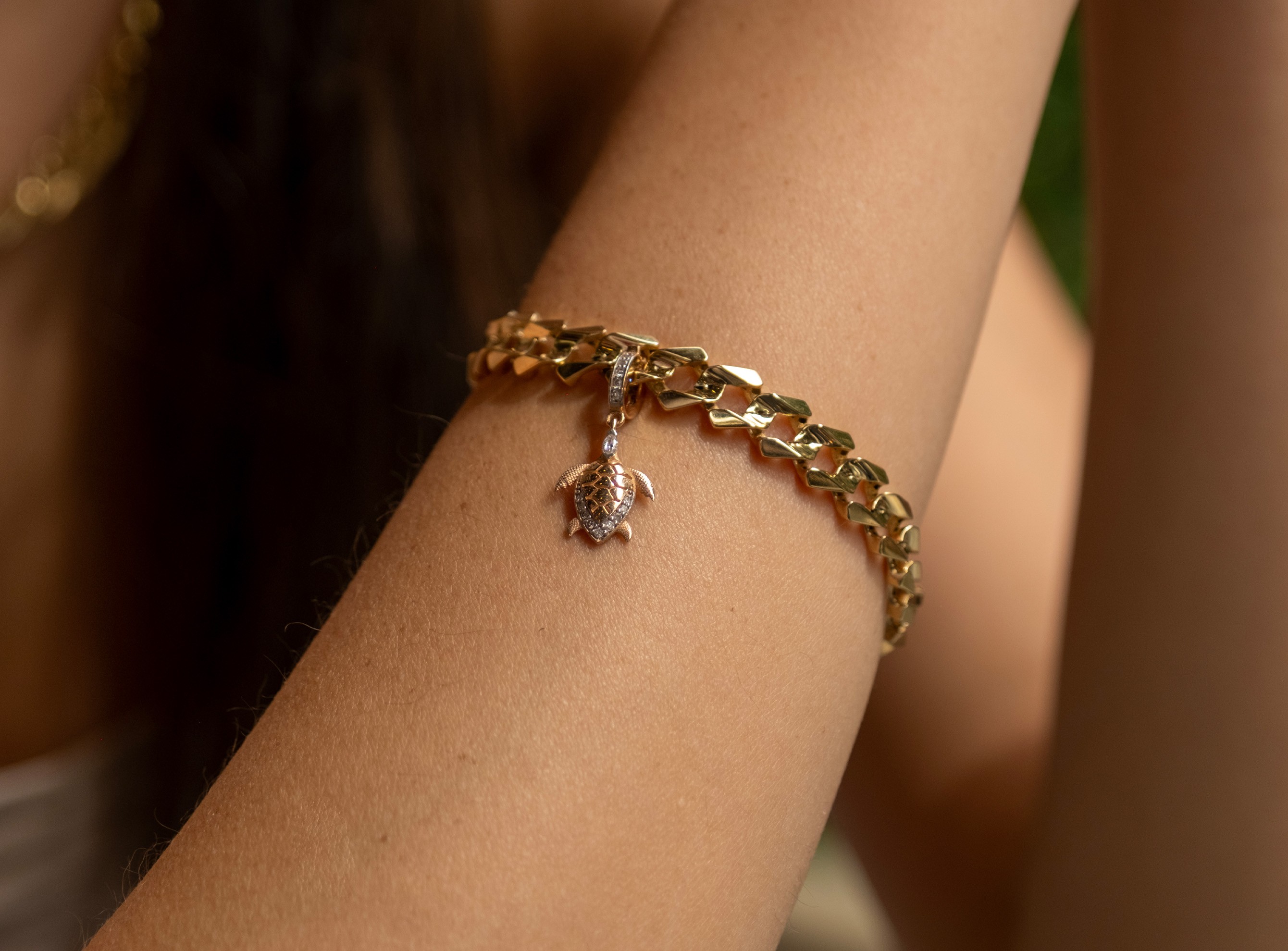 S'CHARM Pırlantalı Kaplumbağa Charm
