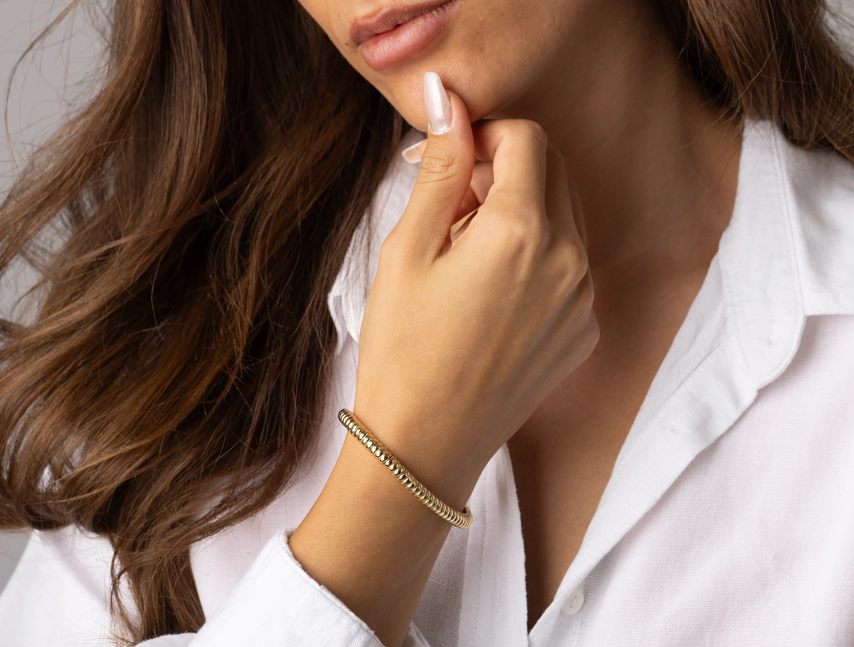 Altın Bombe Esnek Kelepçe Bileklik