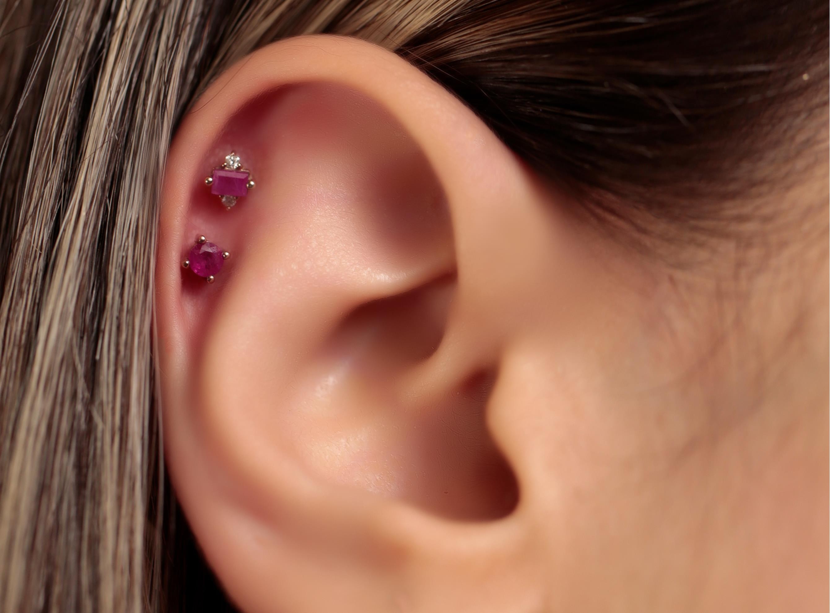 0.02ct Pırlantalı Radolite Piercing-Tragus