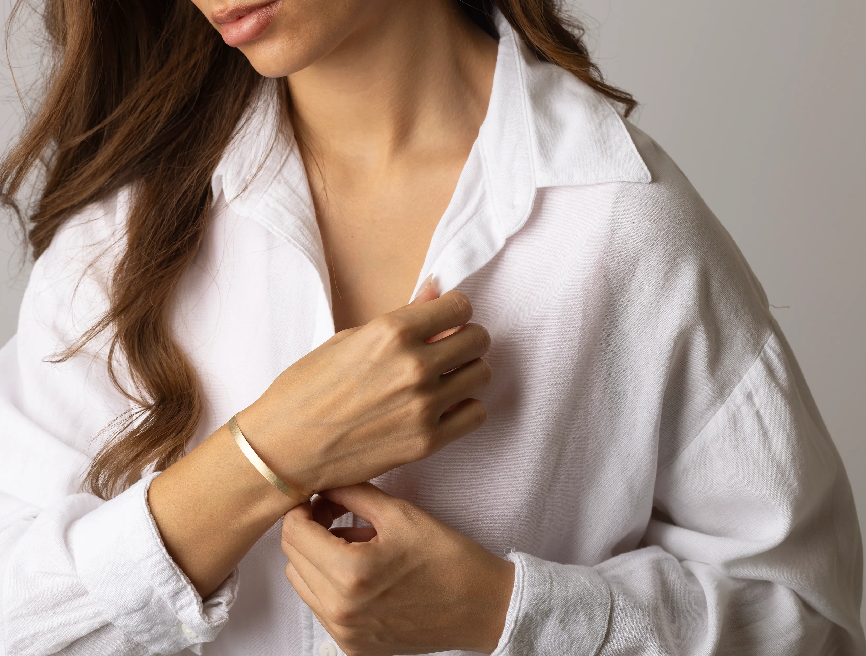 Altın Retro Kelepçe Bileklik