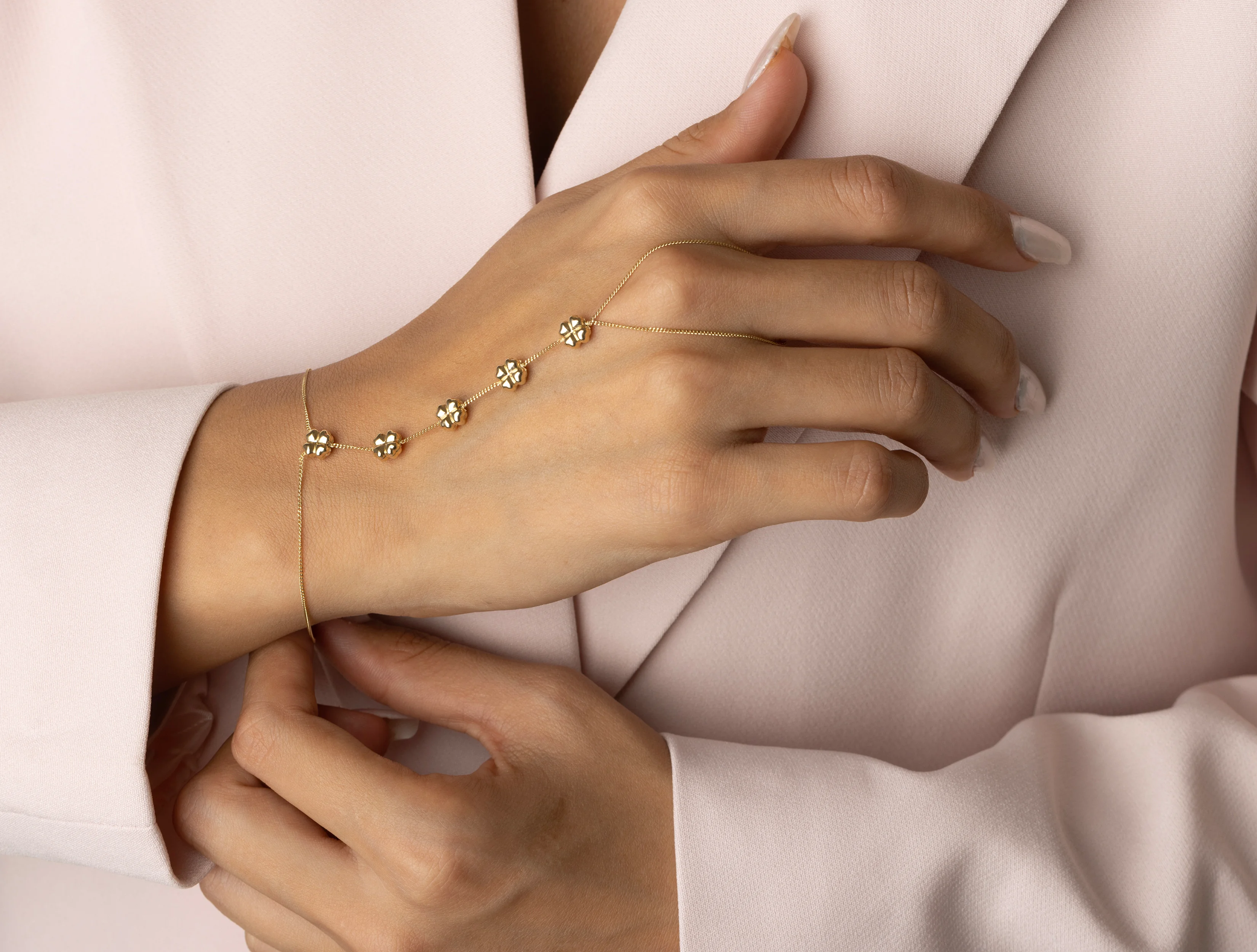 Altın Yonca Şahmeran Bileklik