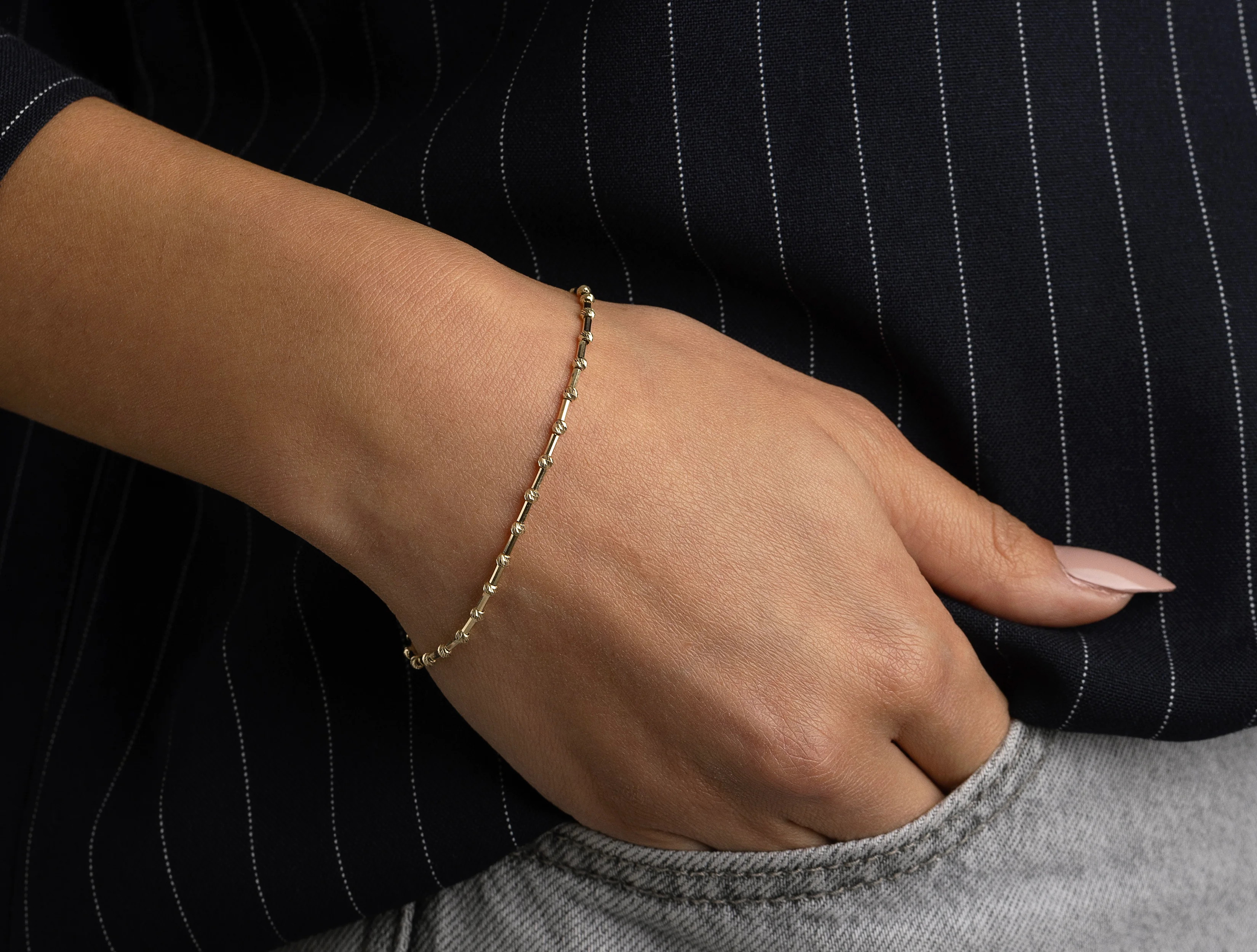 Altın Unisex Dorica Bileklik