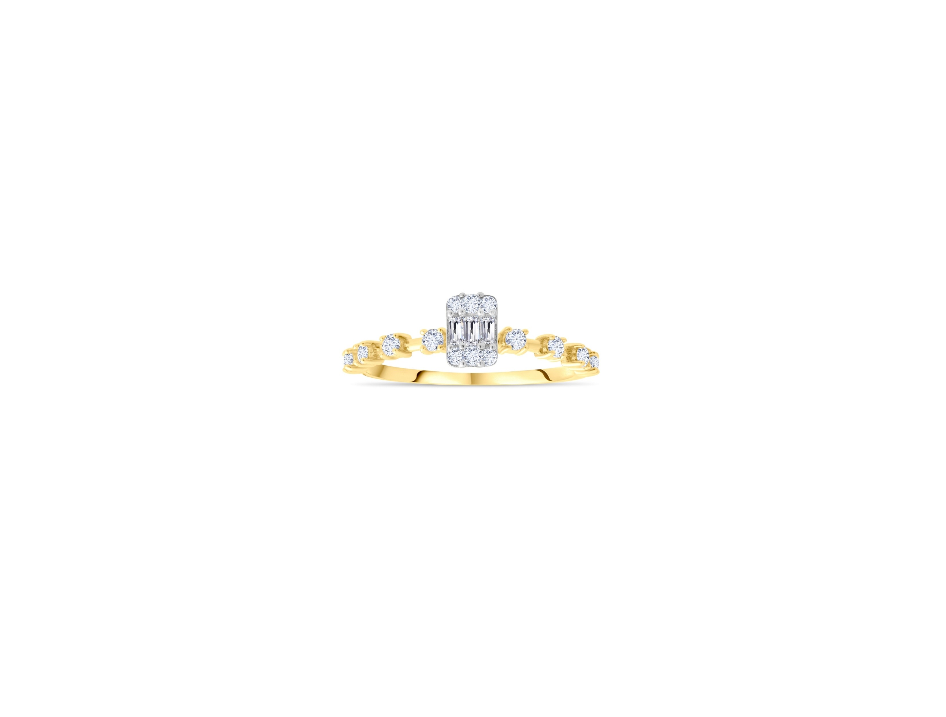 0,33 Ct Baget Pırlanta Yüzük