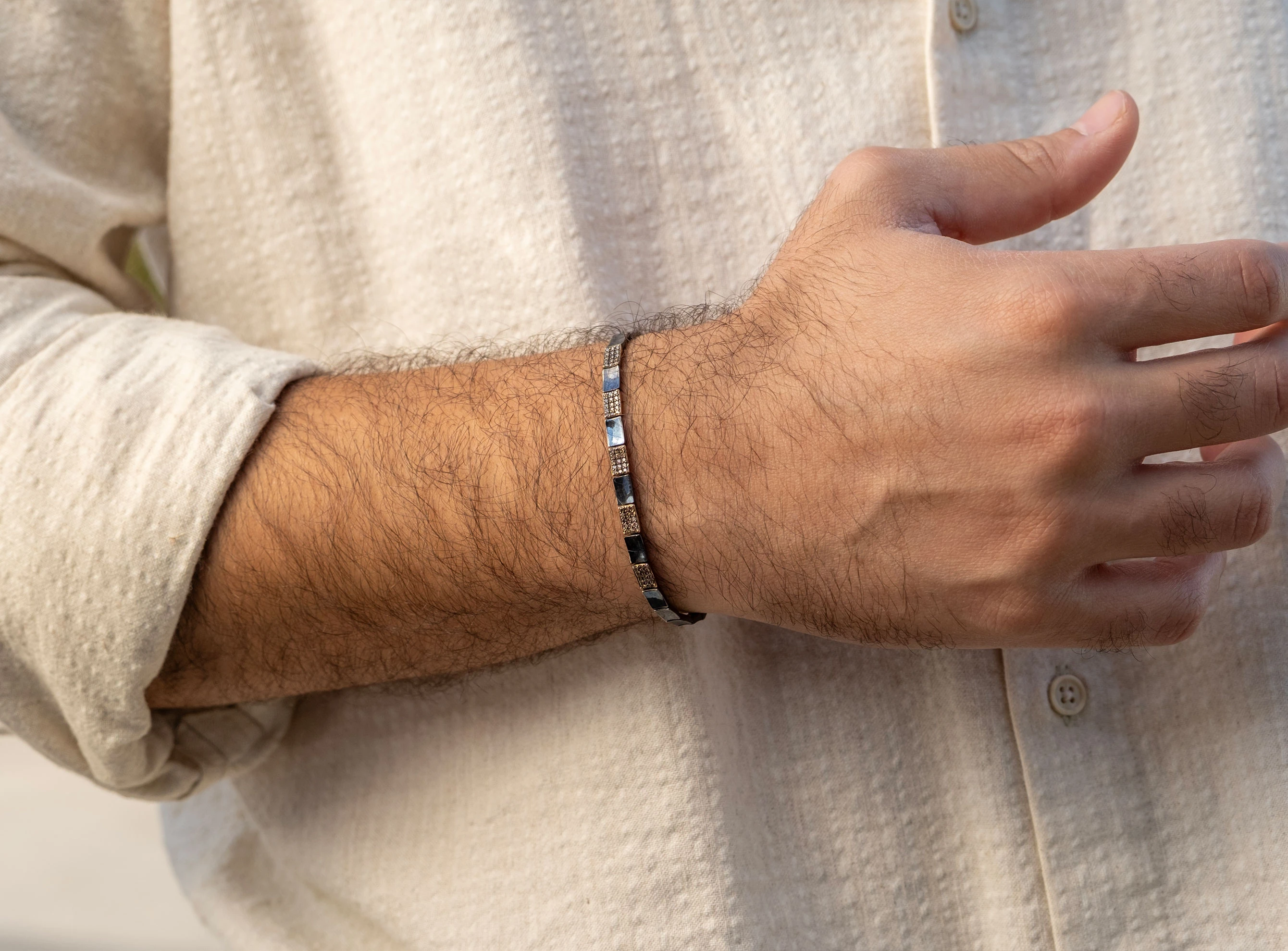 Pırlanta Tasarım Erkek Bileklik