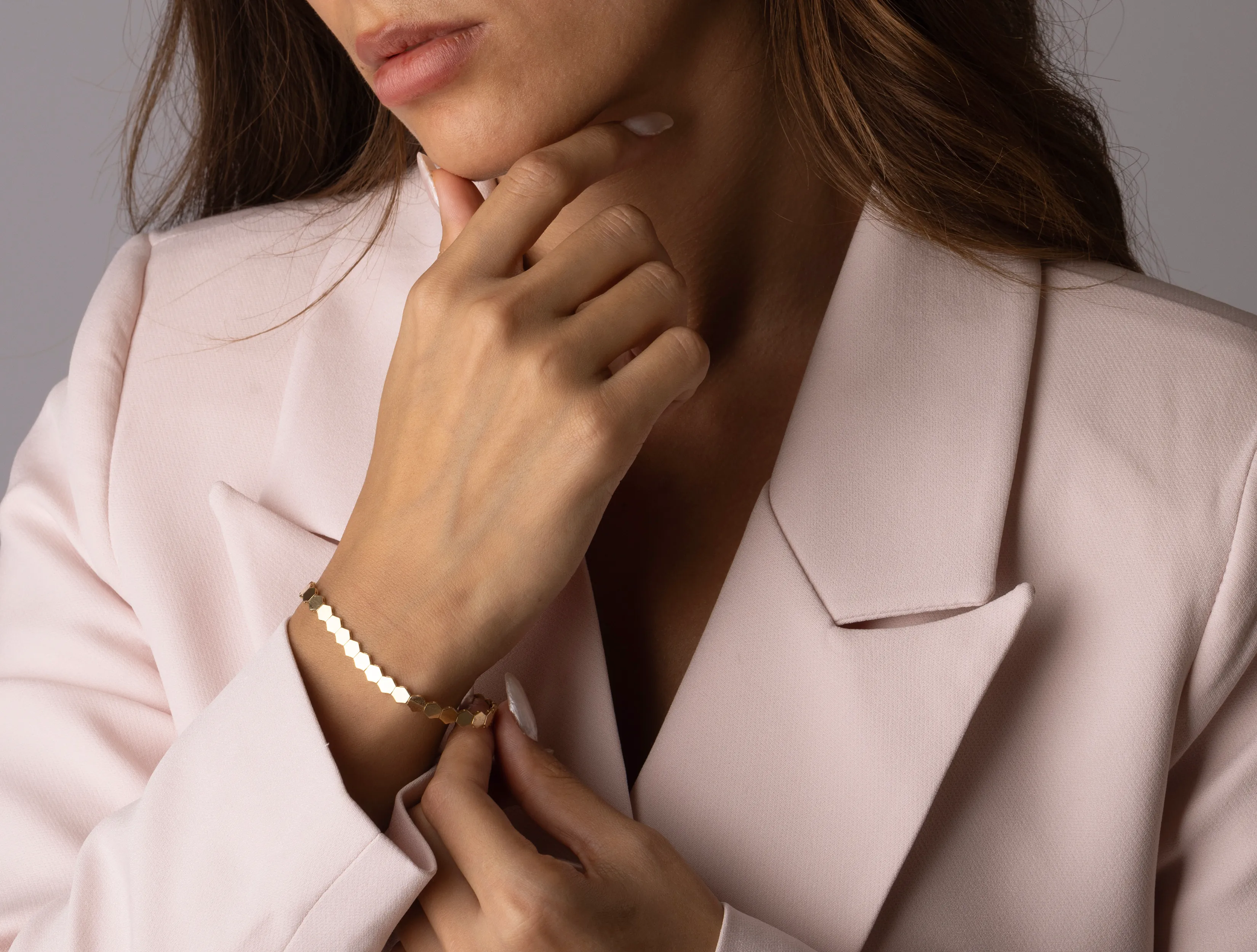 Altın Petek Model Bileklik