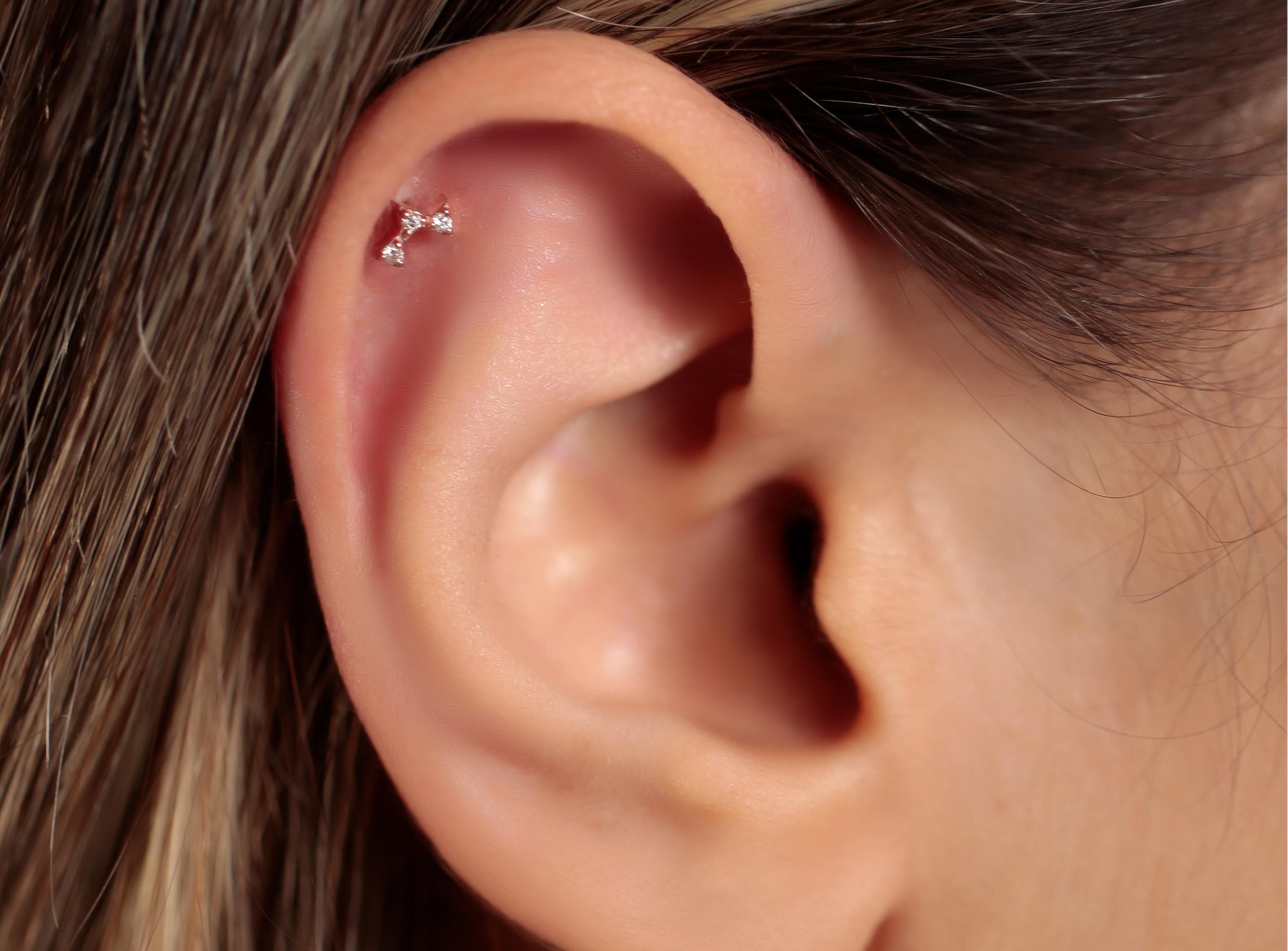 Sparkle 0,03ct Pırlanta Piercing-Tragus