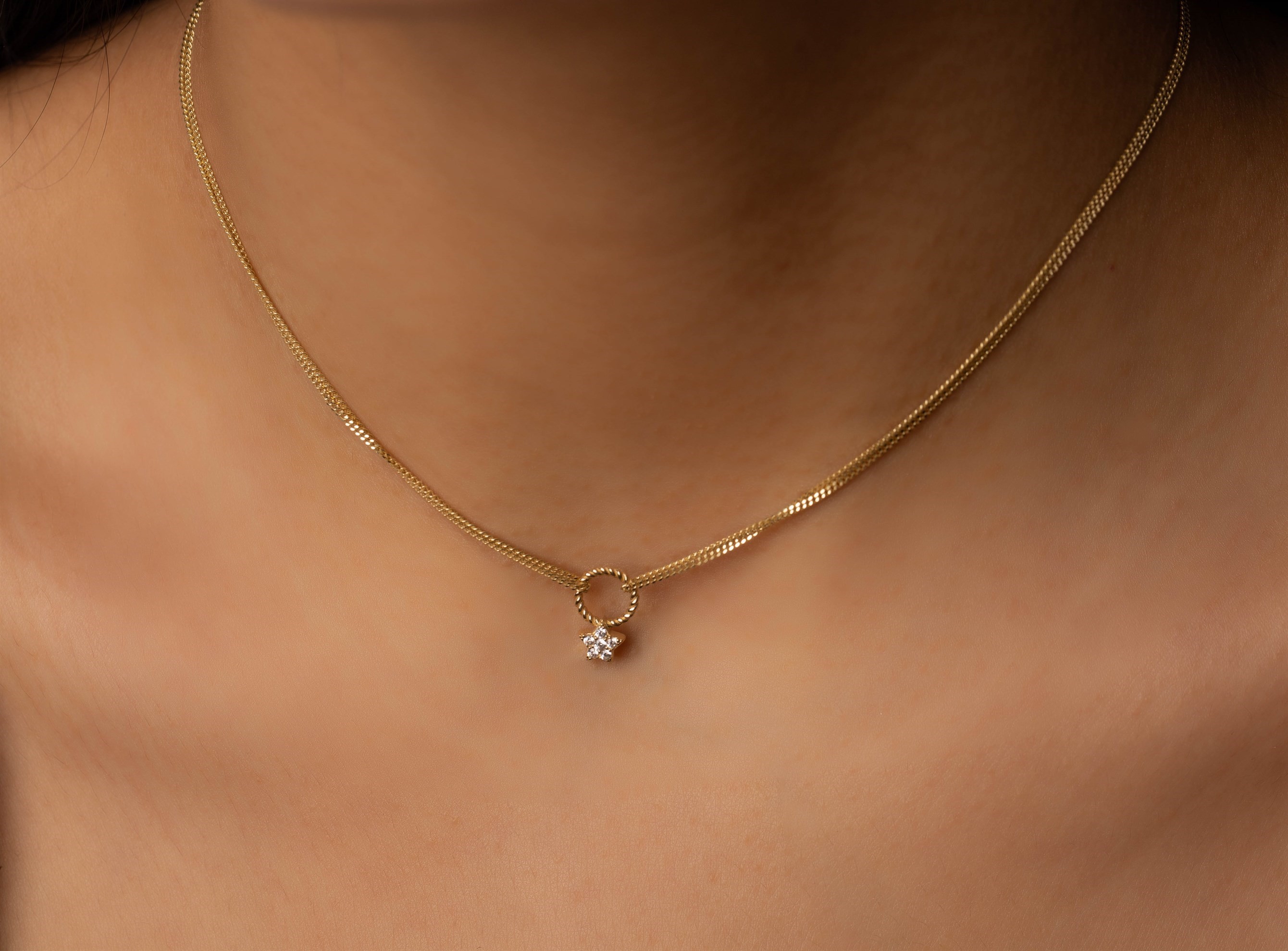 Altın Choker Yıldız Kolye