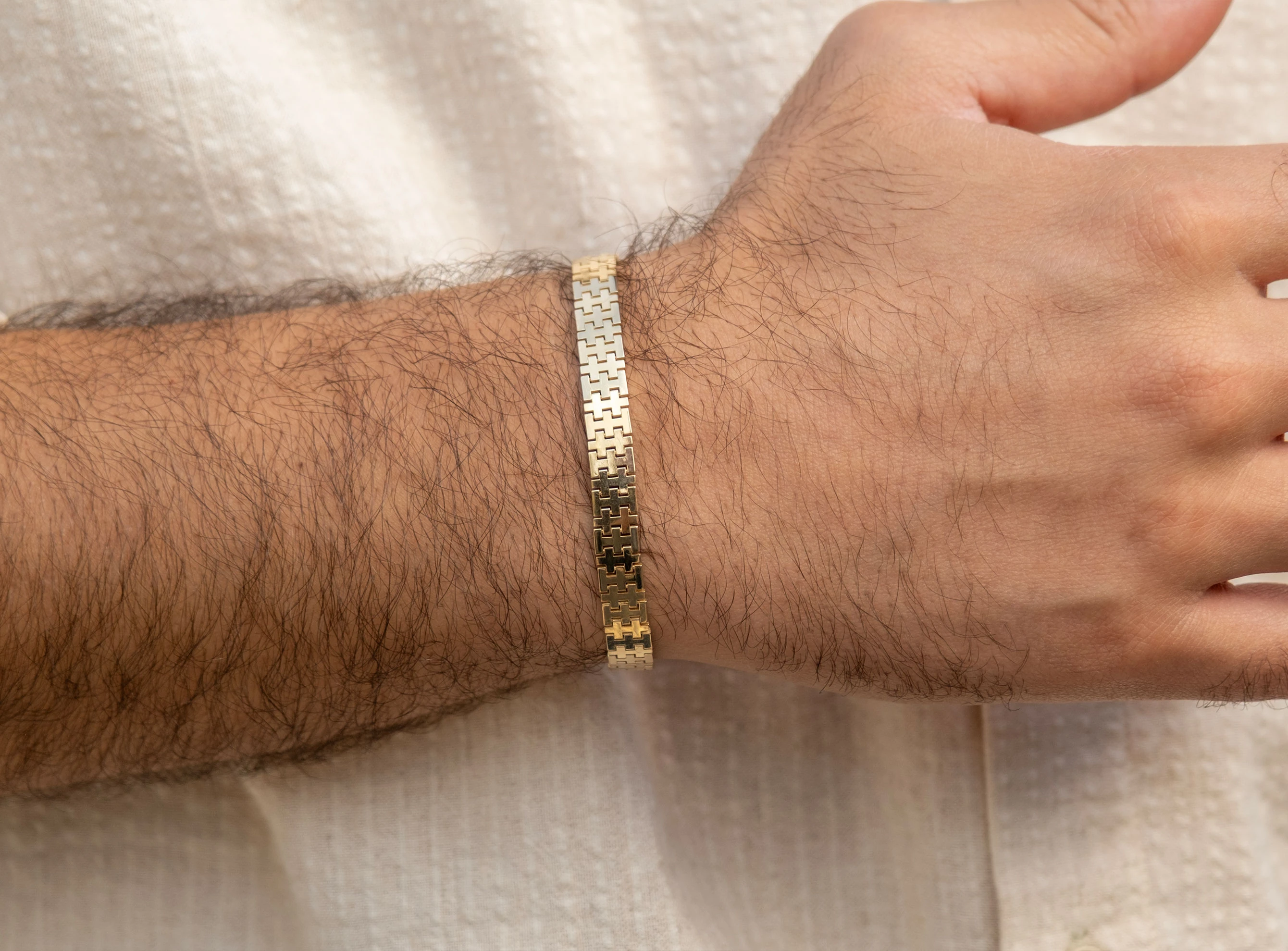 Altın Unisex Tetris Bileklik