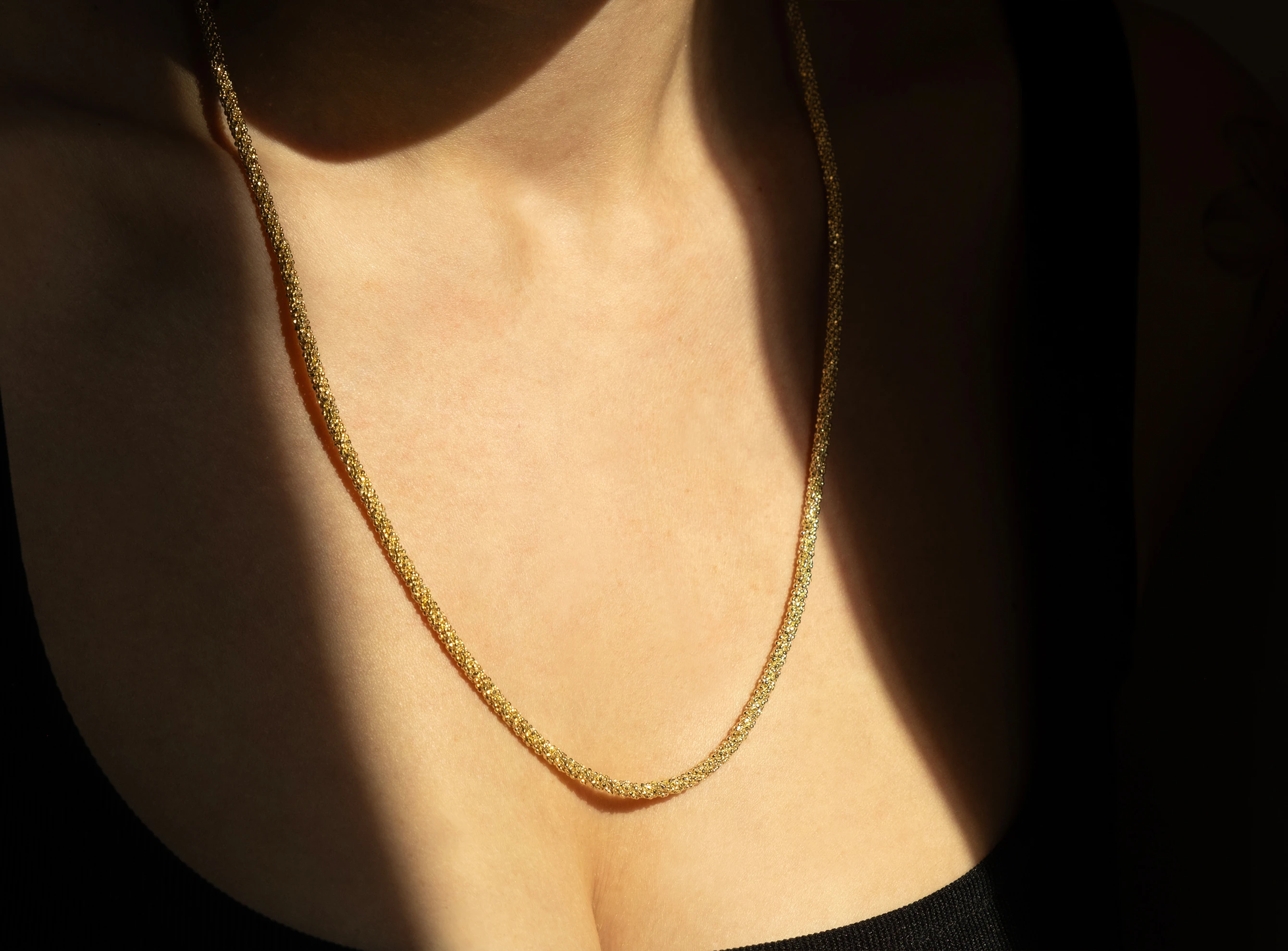 Altın Popcorn Kolye