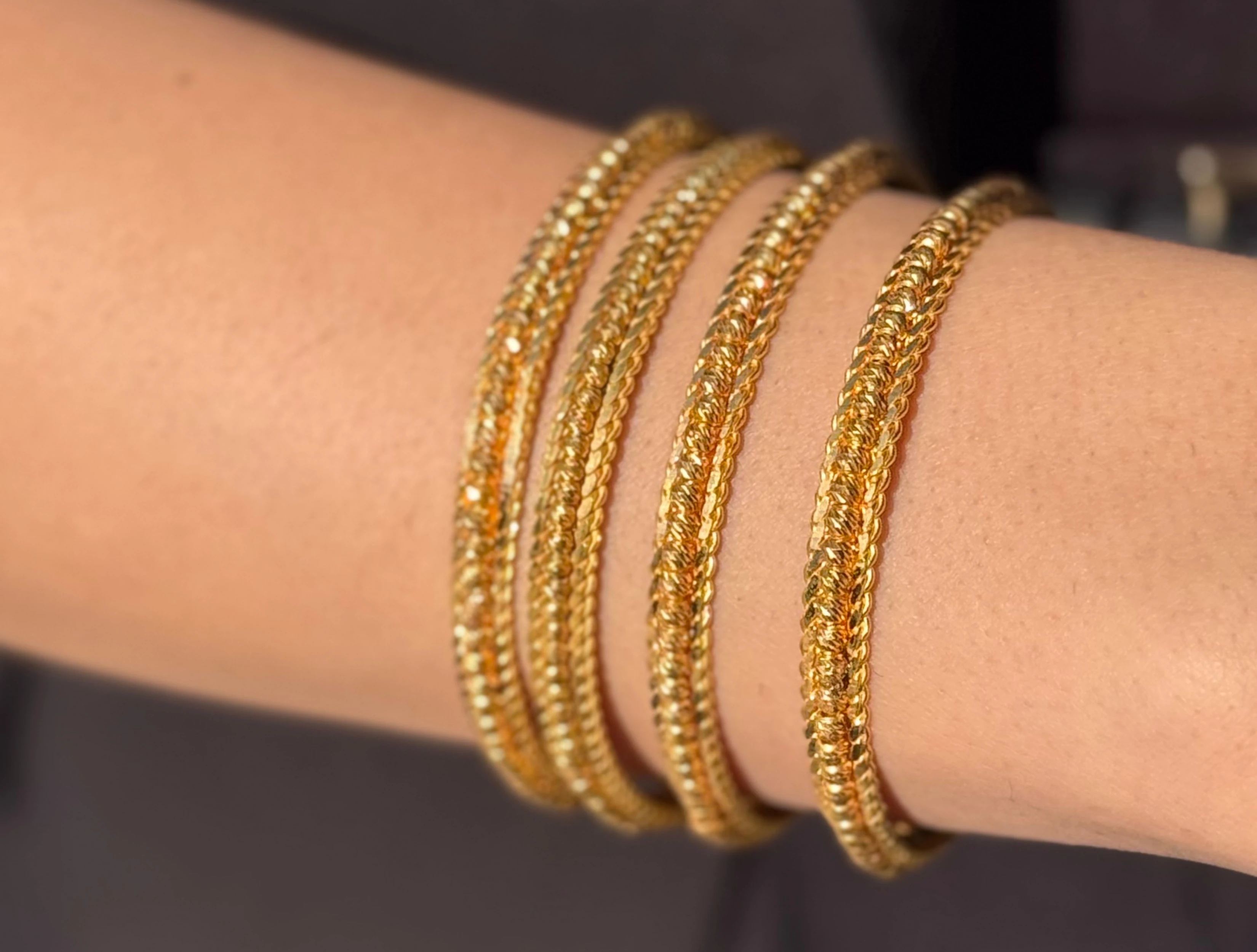 22 Ayar Altın Dubai Burması Bilezik - Doricalı Ajda Bilezik