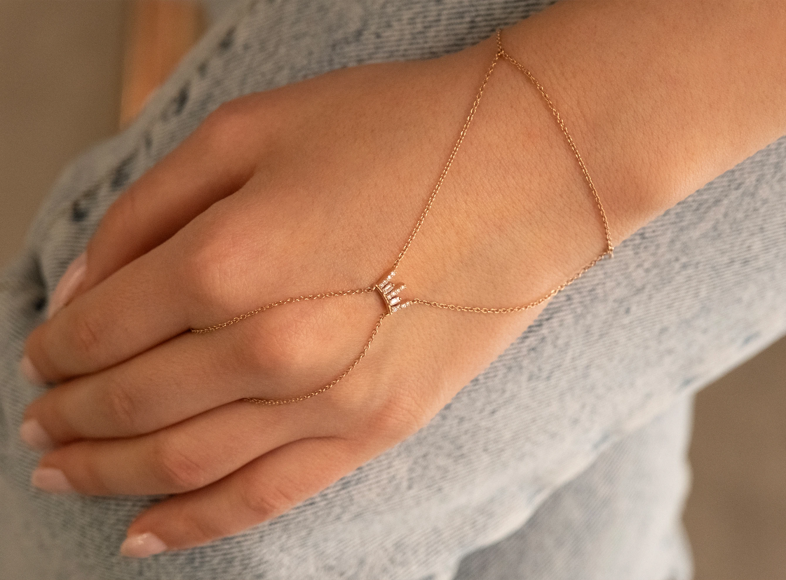 0,15ct Baget Pırlanta Şahmeran Bileklik