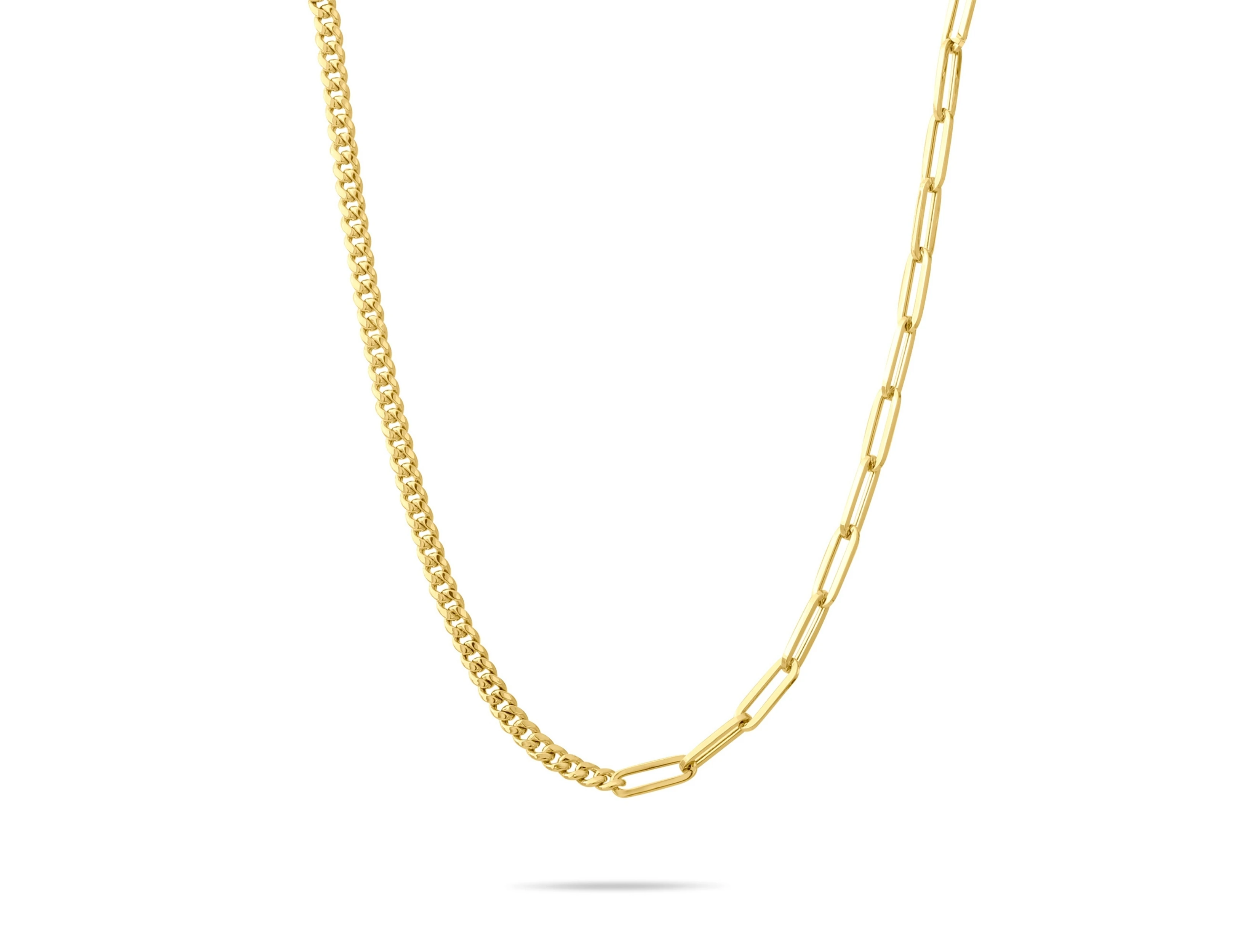 Altın Ataç Zincir Hallow Çift Zincir Kolye