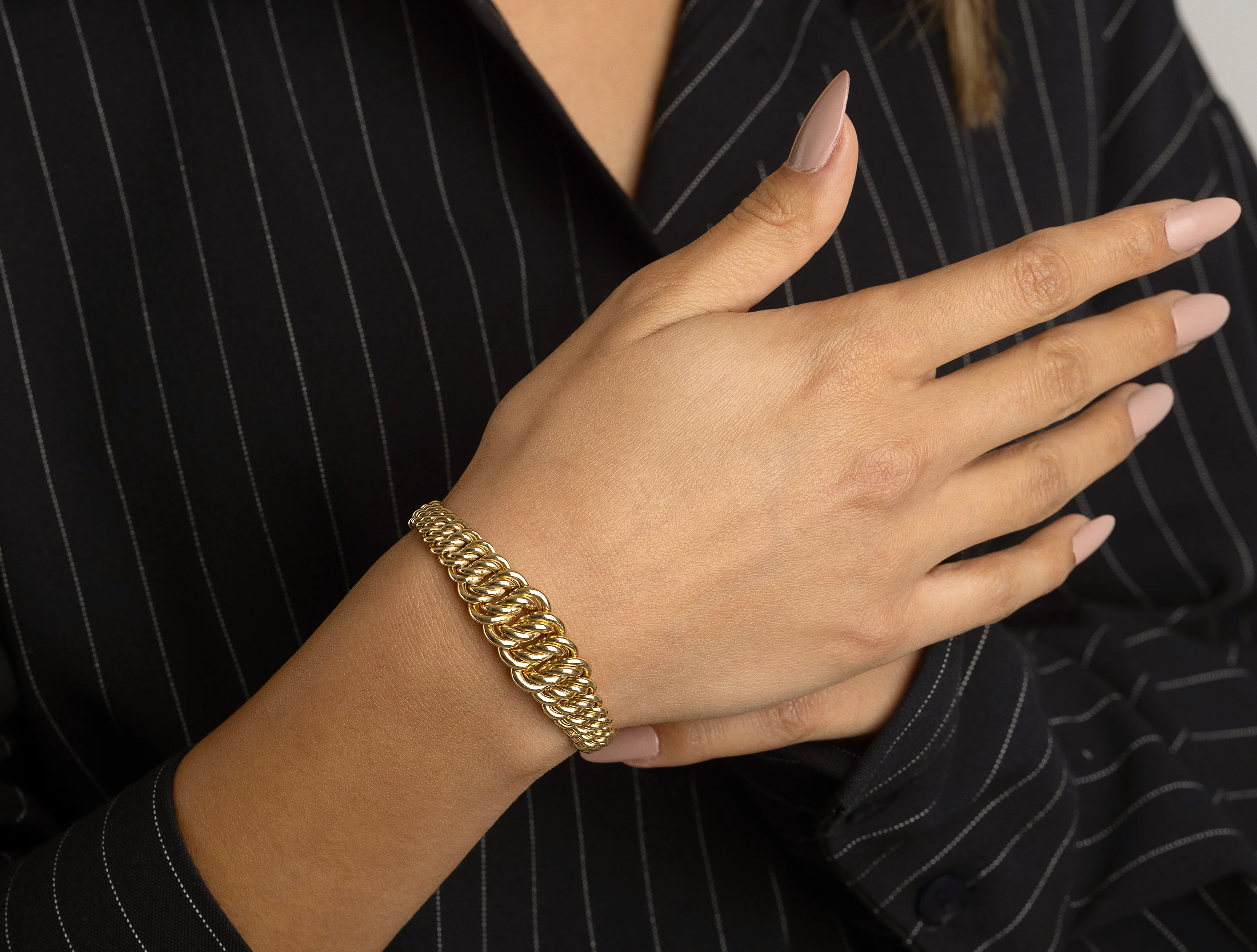 Altın Süzme Örme Bileklik